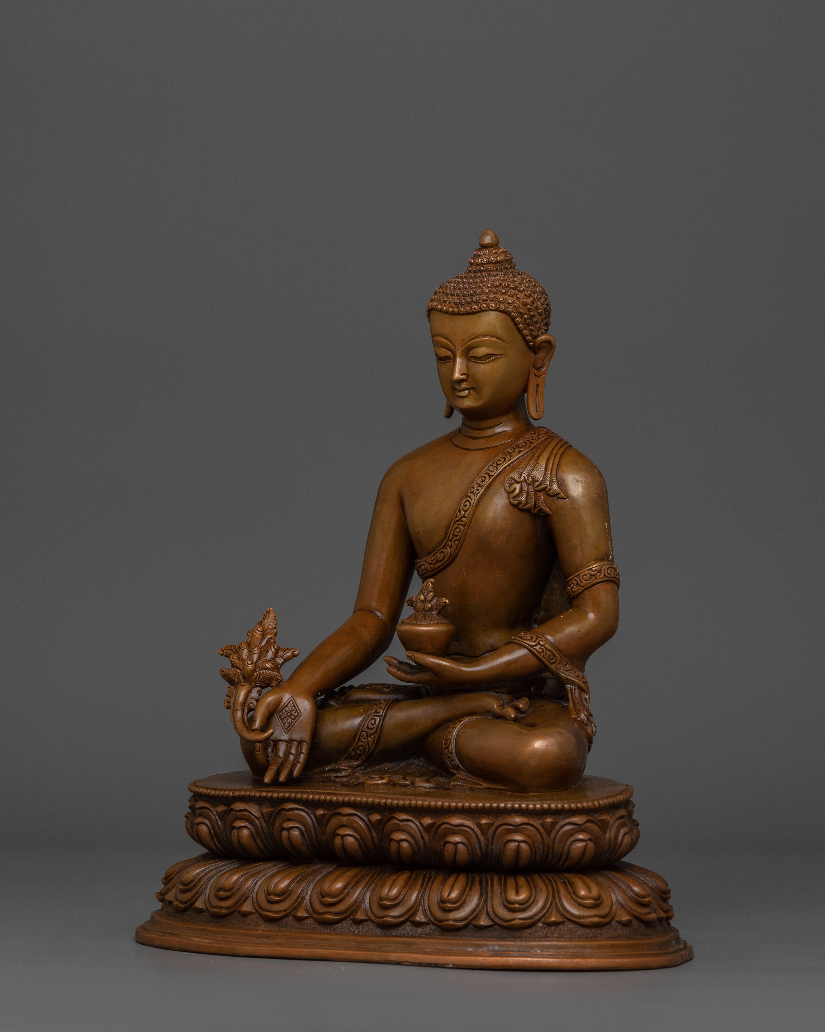 Oxidized Statue of Medicine Buddha | Also known as Bhaisajya-guru