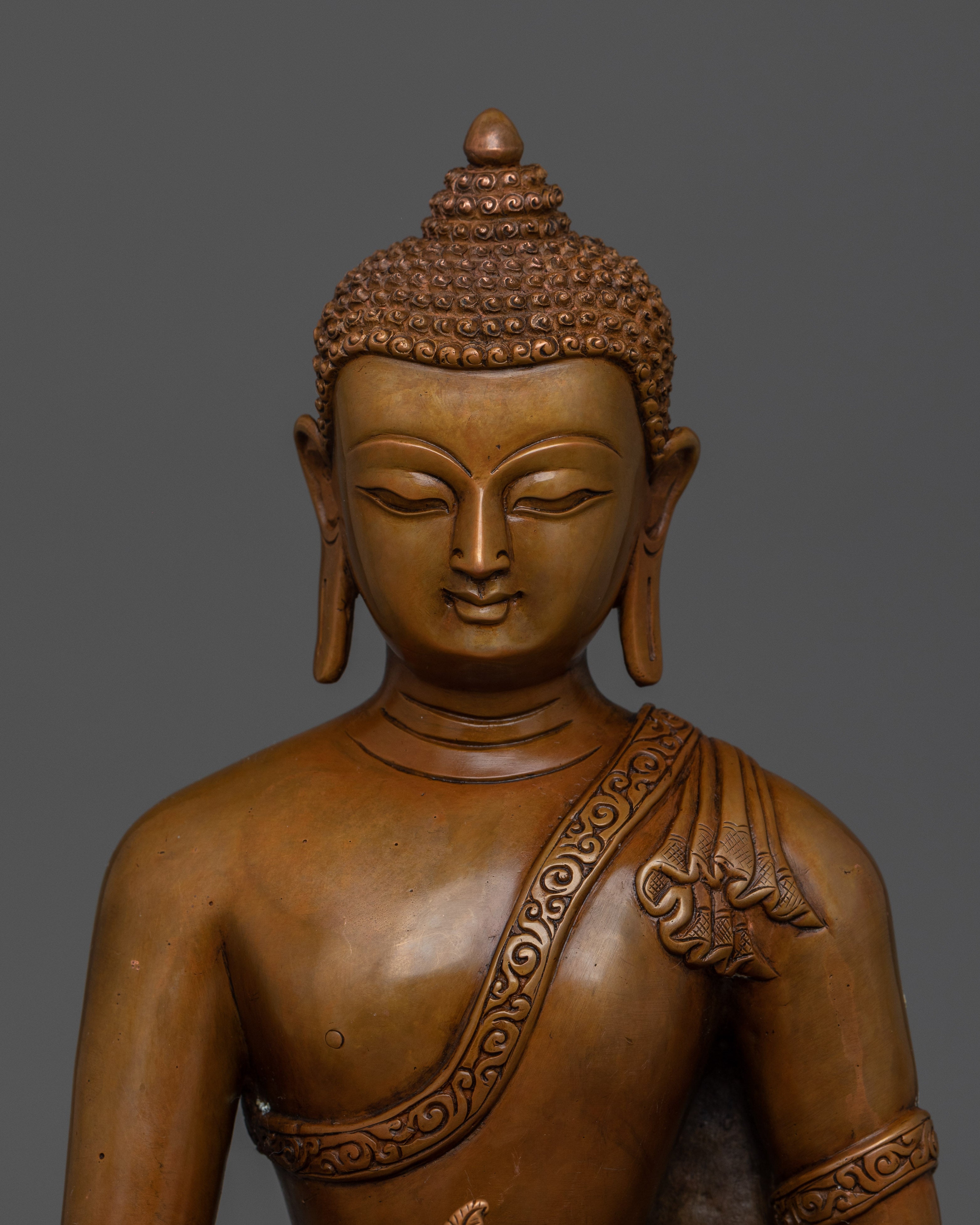 Oxidized Statue of Medicine Buddha | Also known as Bhaisajya-guru