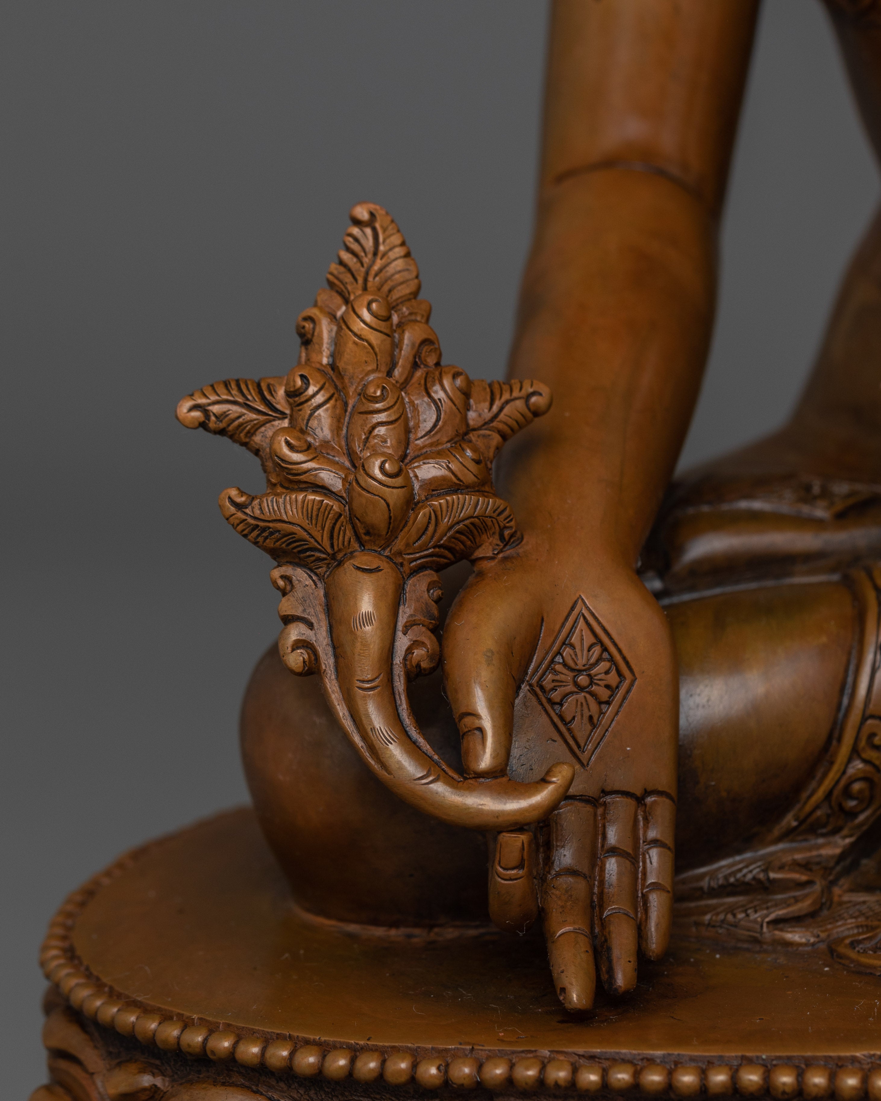 Oxidized Statue of Medicine Buddha | Also known as Bhaisajya-guru