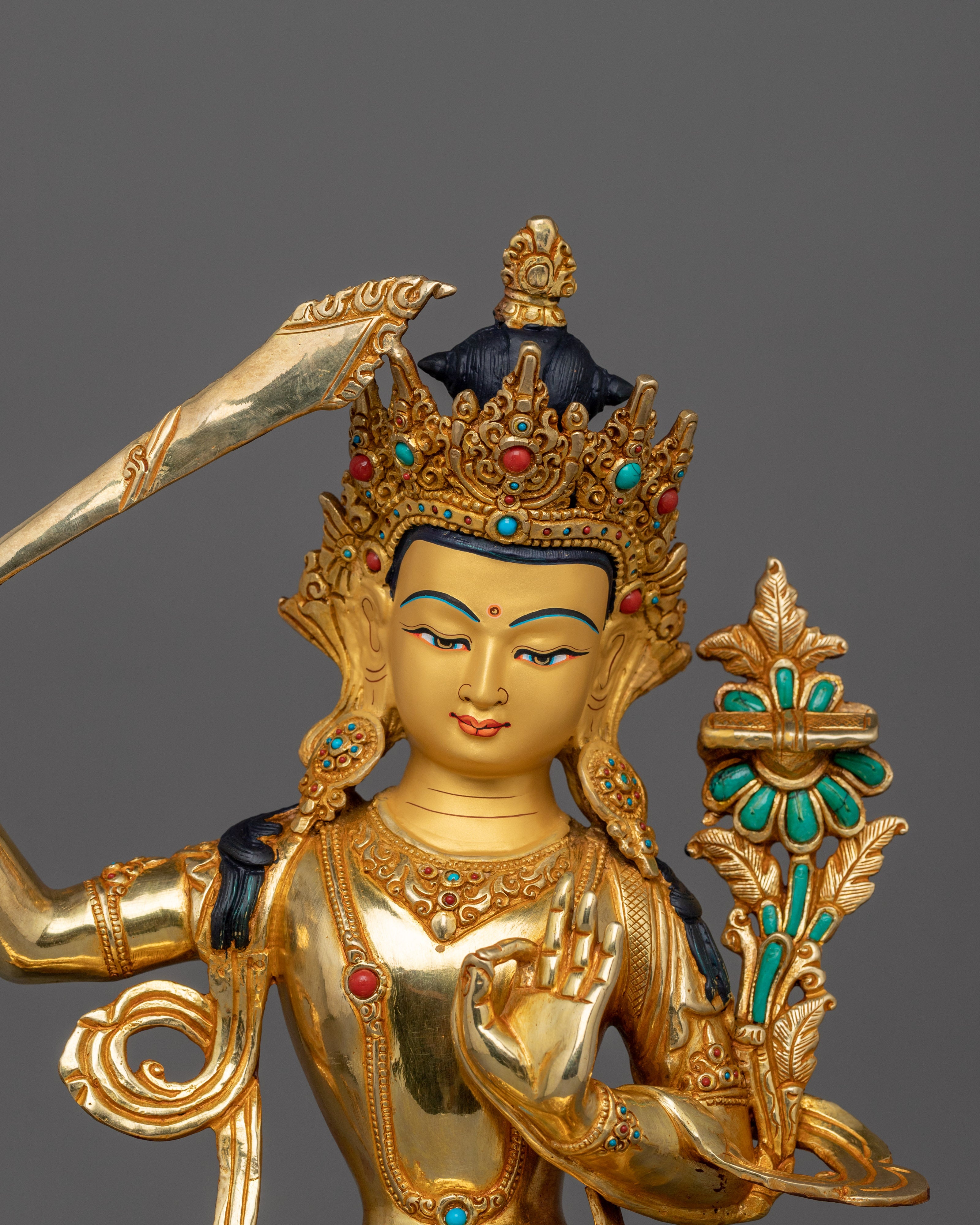 Manjushri Wisdom Bodhisattva Statue | Embodiment of Divine Wisdom