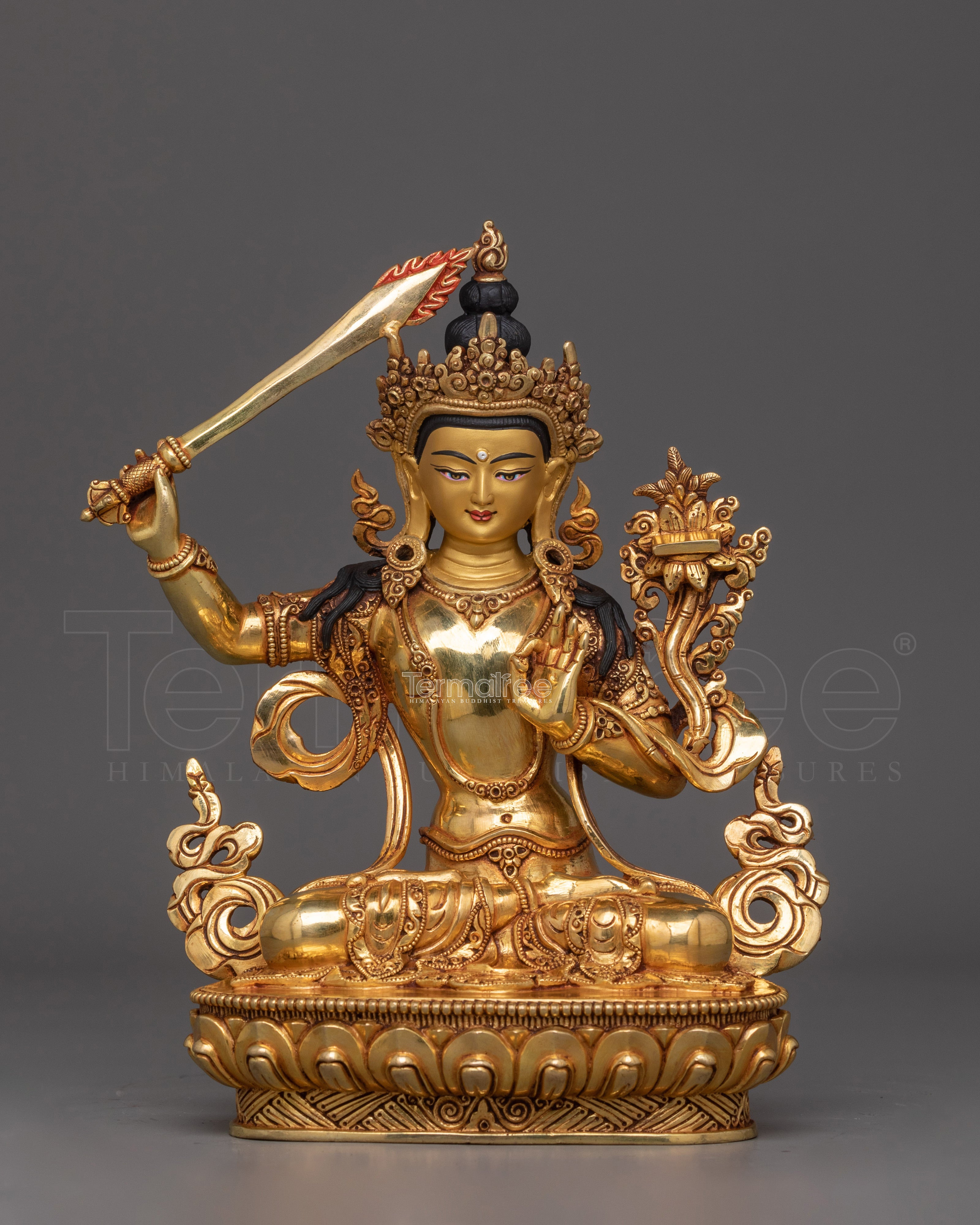 Traditional Artwork of Manjushri | Bodhisattva Statue