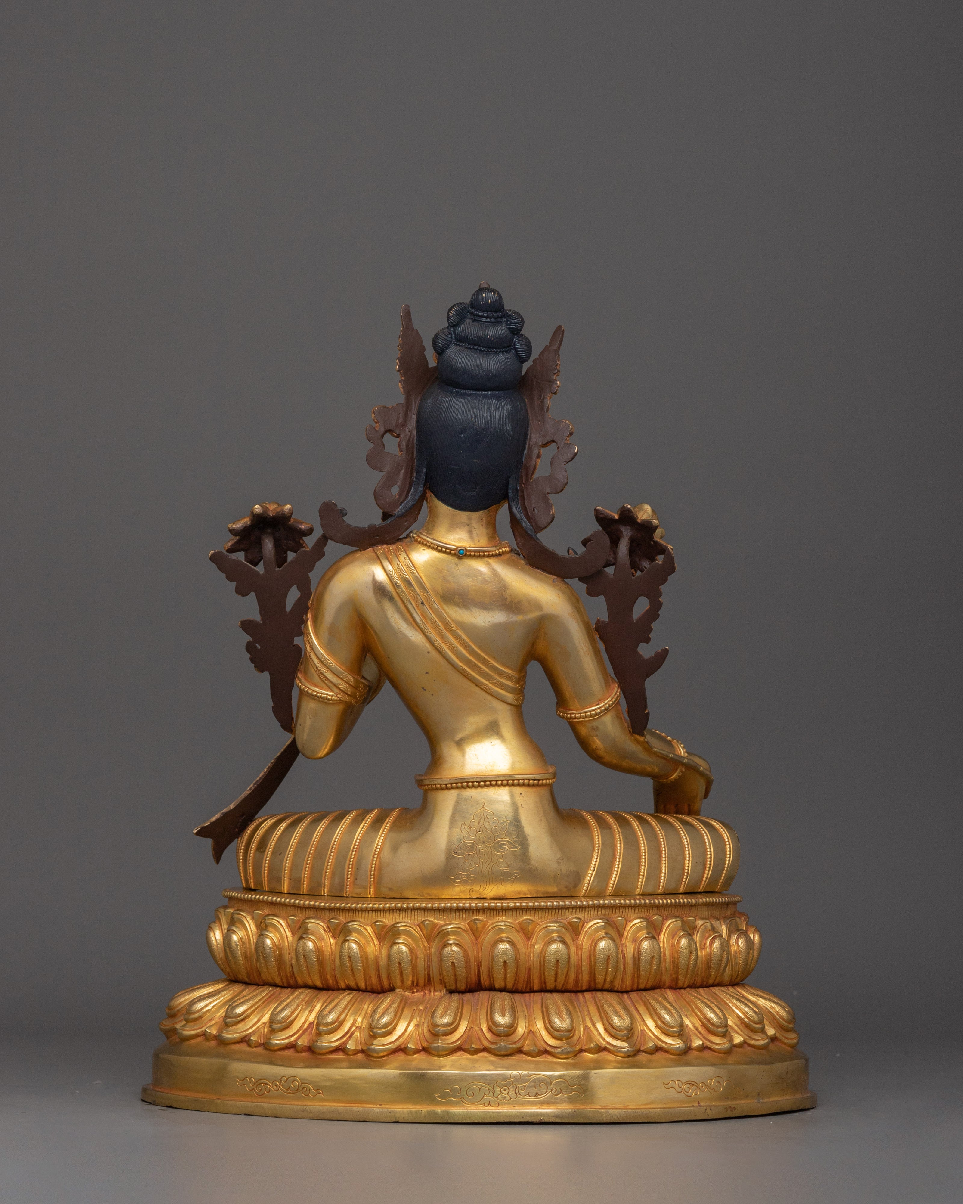 Golden Statue of Shyama Tara | Green Tara - Mother of All Buddhas