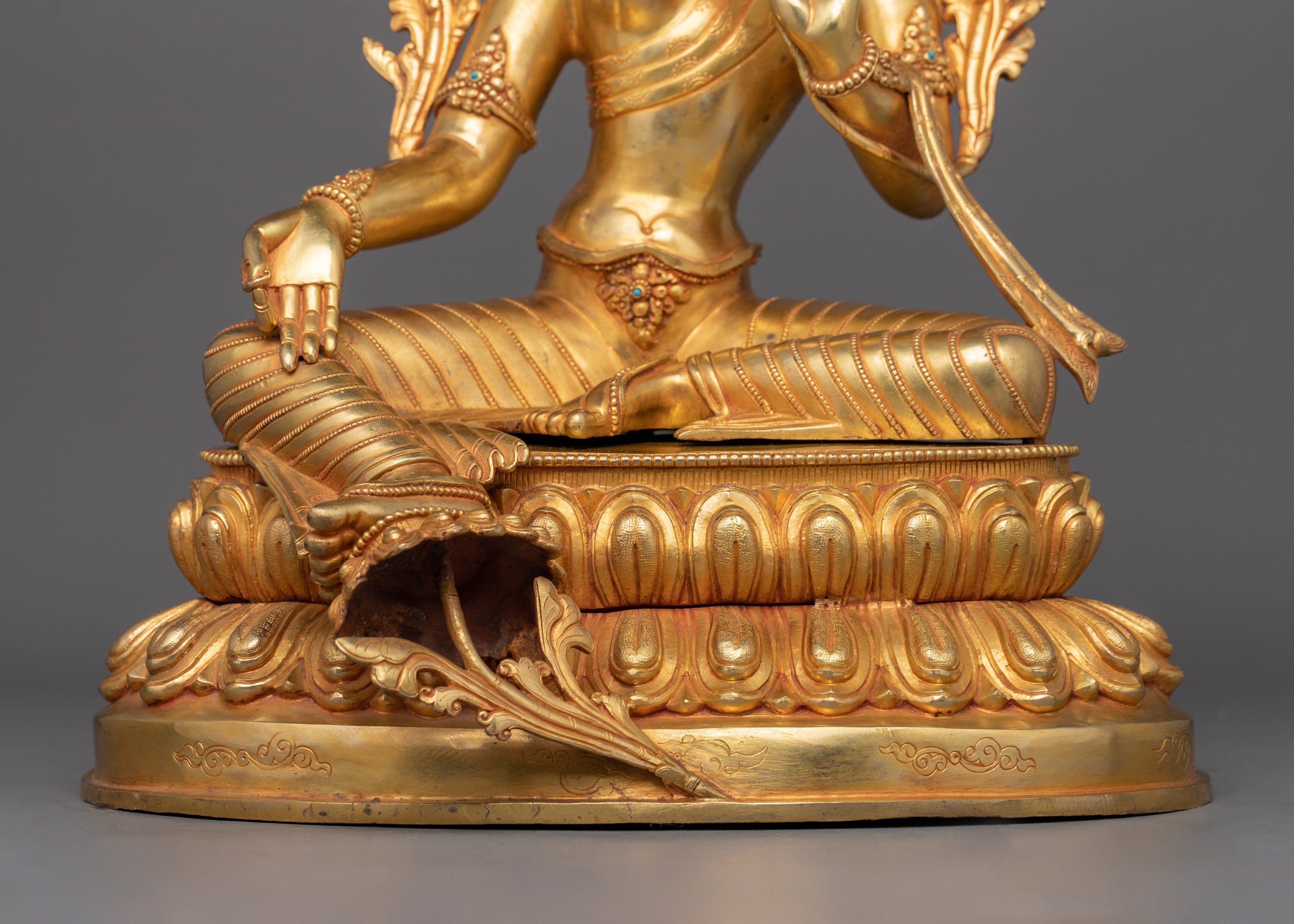 Golden Statue of Shyama Tara | Green Tara - Mother of All Buddhas
