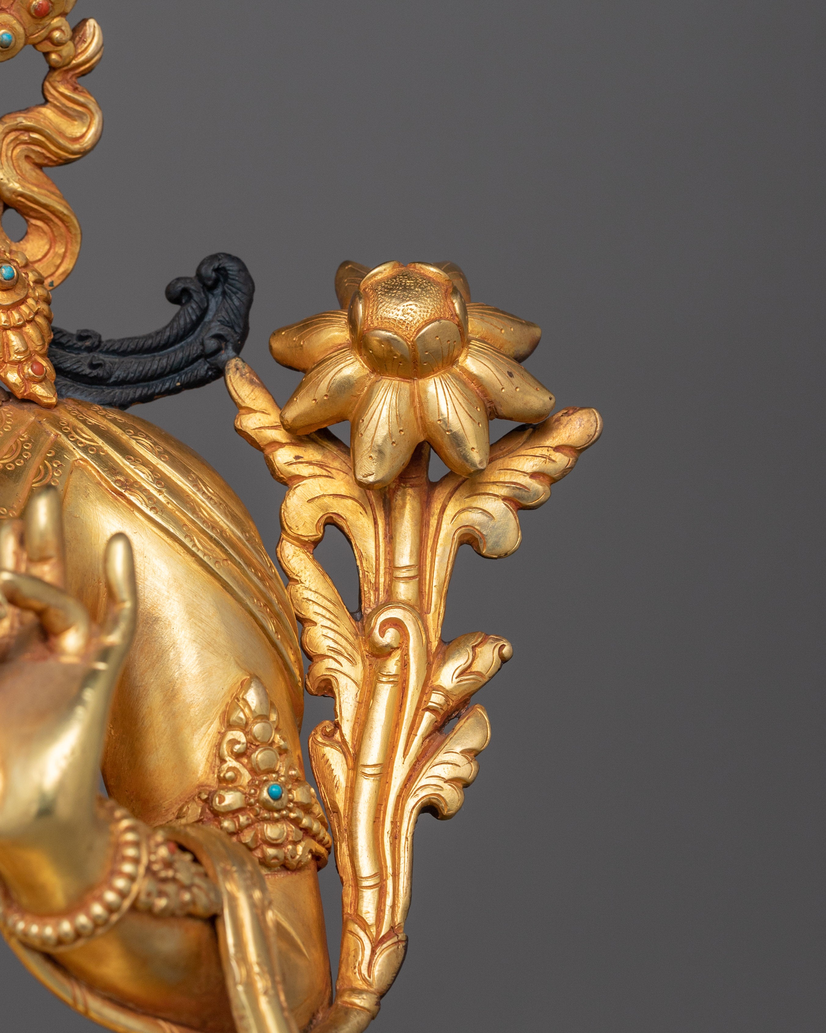 Golden Statue of Shyama Tara | Green Tara - Mother of All Buddhas