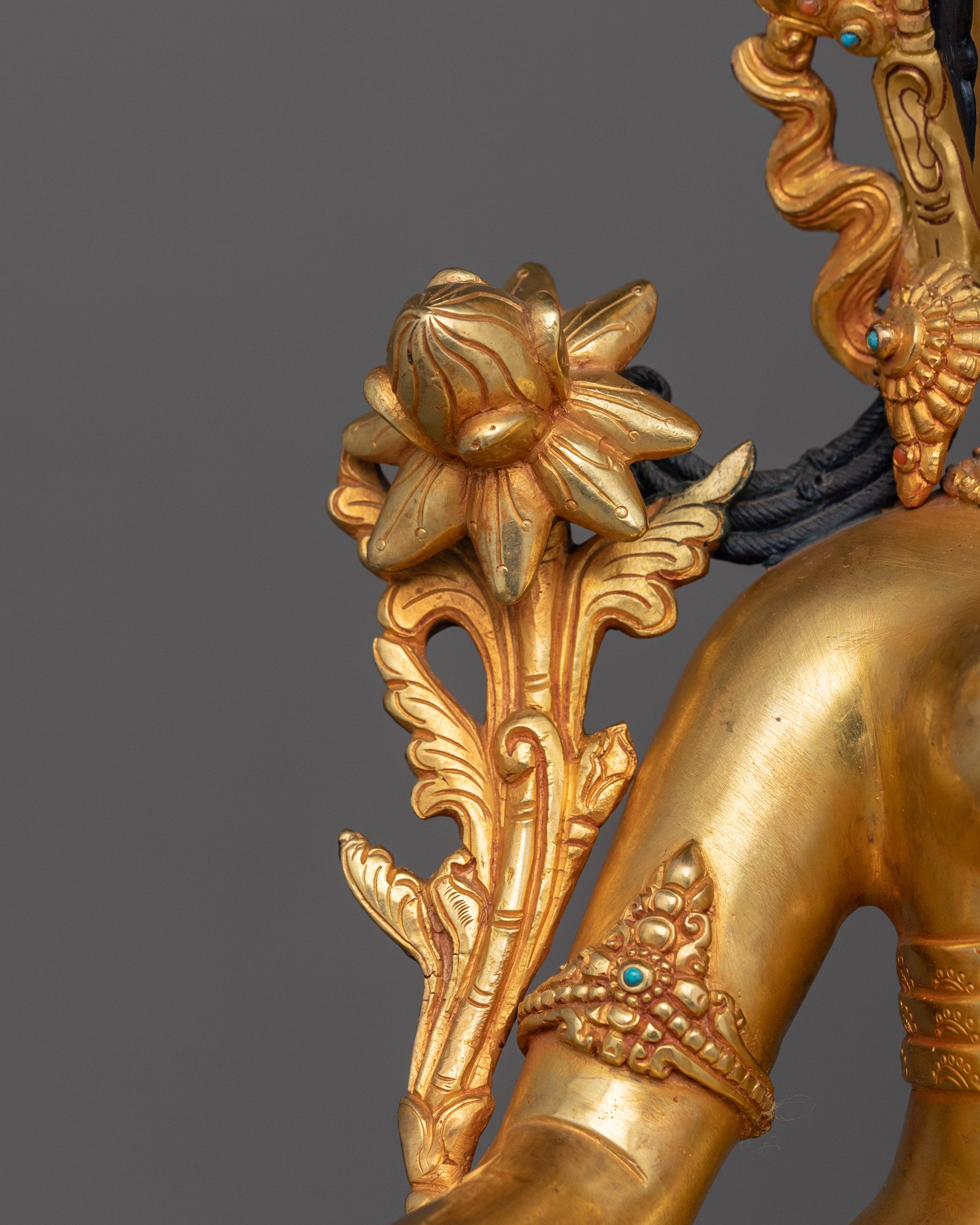 Golden Statue of Shyama Tara | Green Tara - Mother of All Buddhas