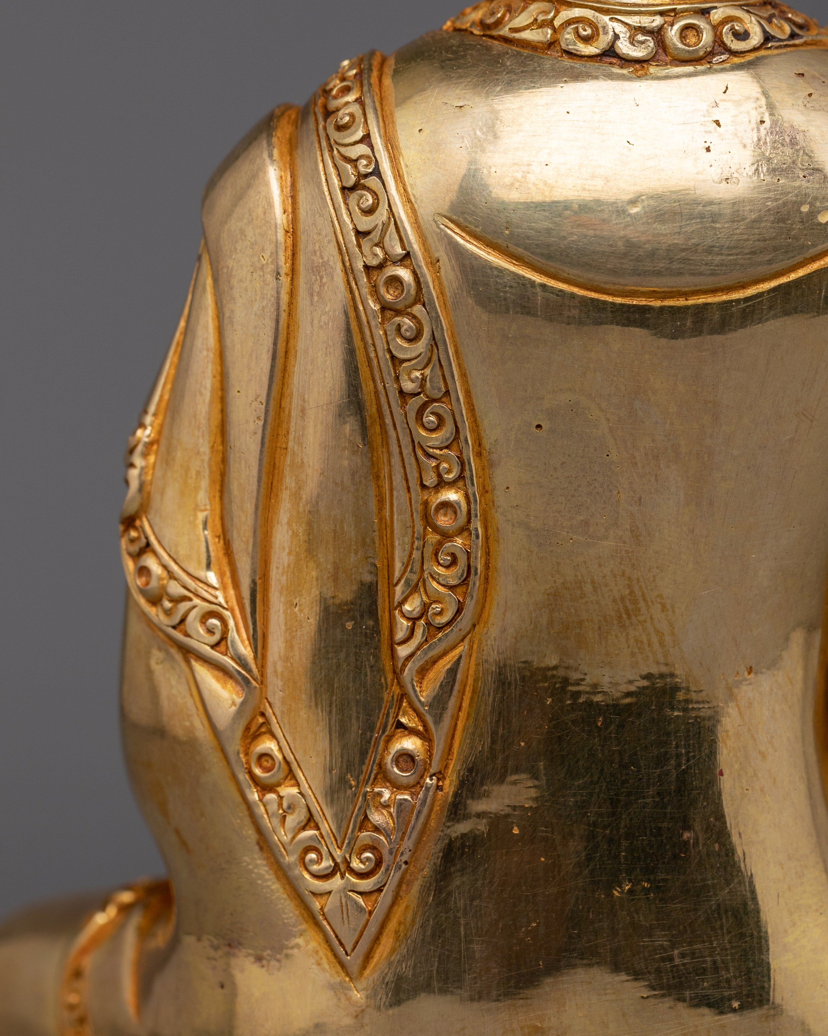 Handcarved Amitabha Buddha Statue | Pure Land Guardian Sculpture