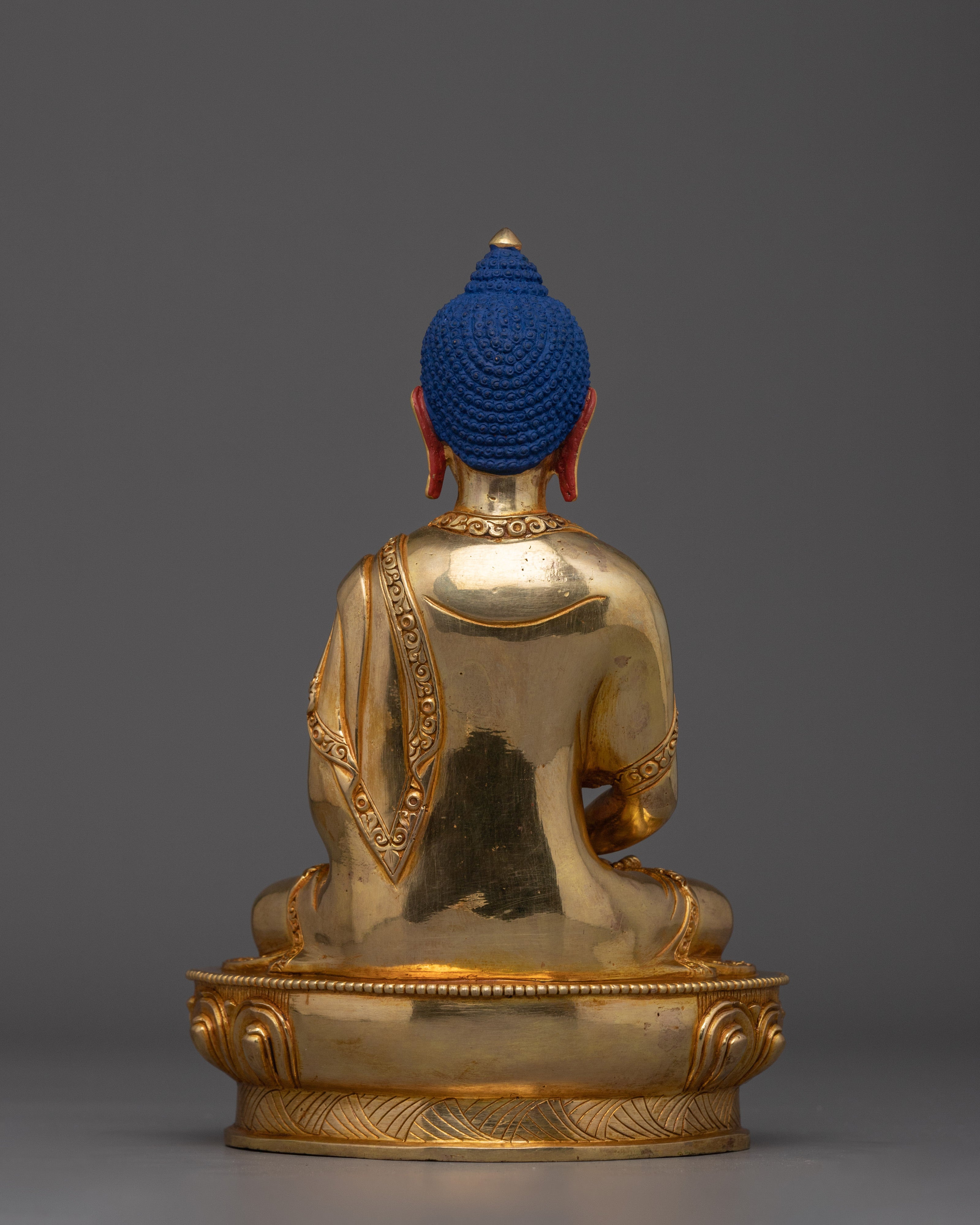 Handcarved Amitabha Buddha Statue | Pure Land Guardian Sculpture