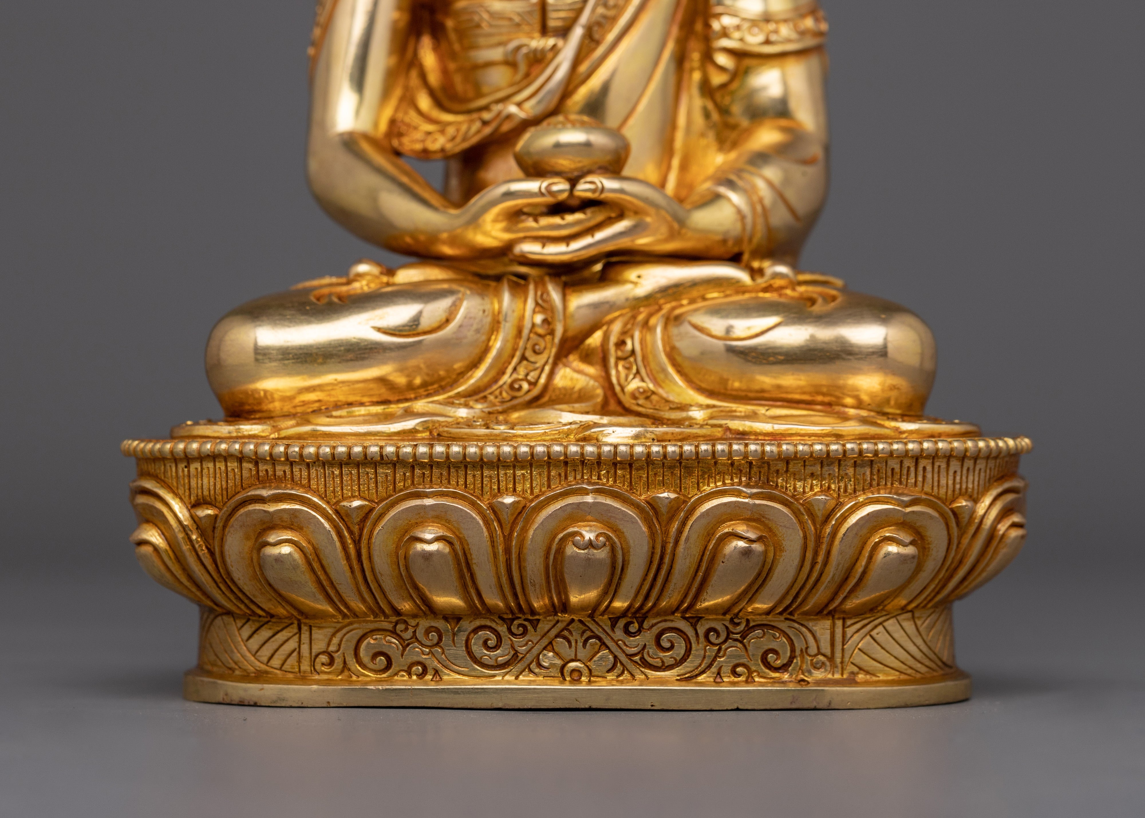 Handcarved Amitabha Buddha Statue | Pure Land Guardian Sculpture