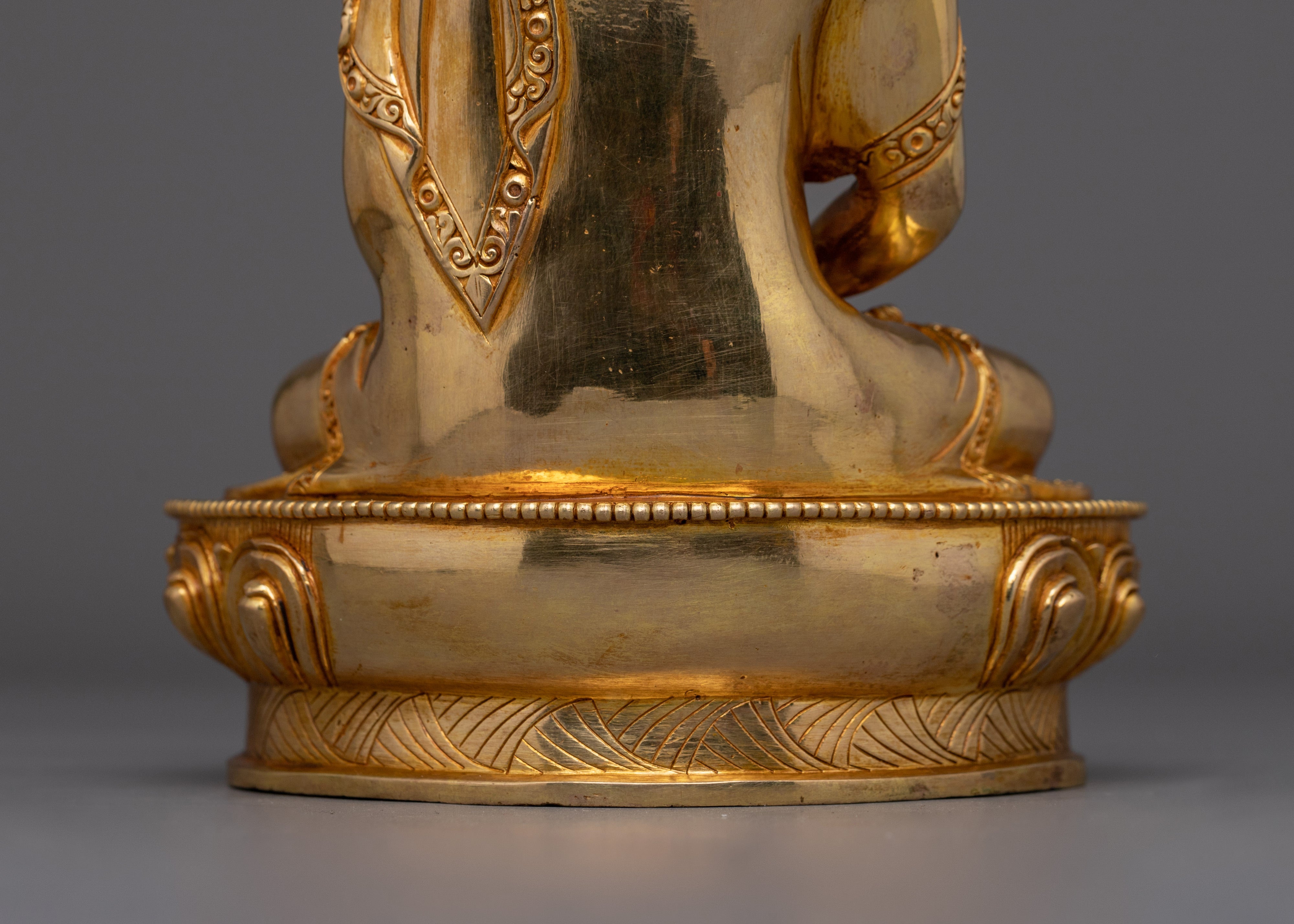 Handcarved Amitabha Buddha Statue | Pure Land Guardian Sculpture