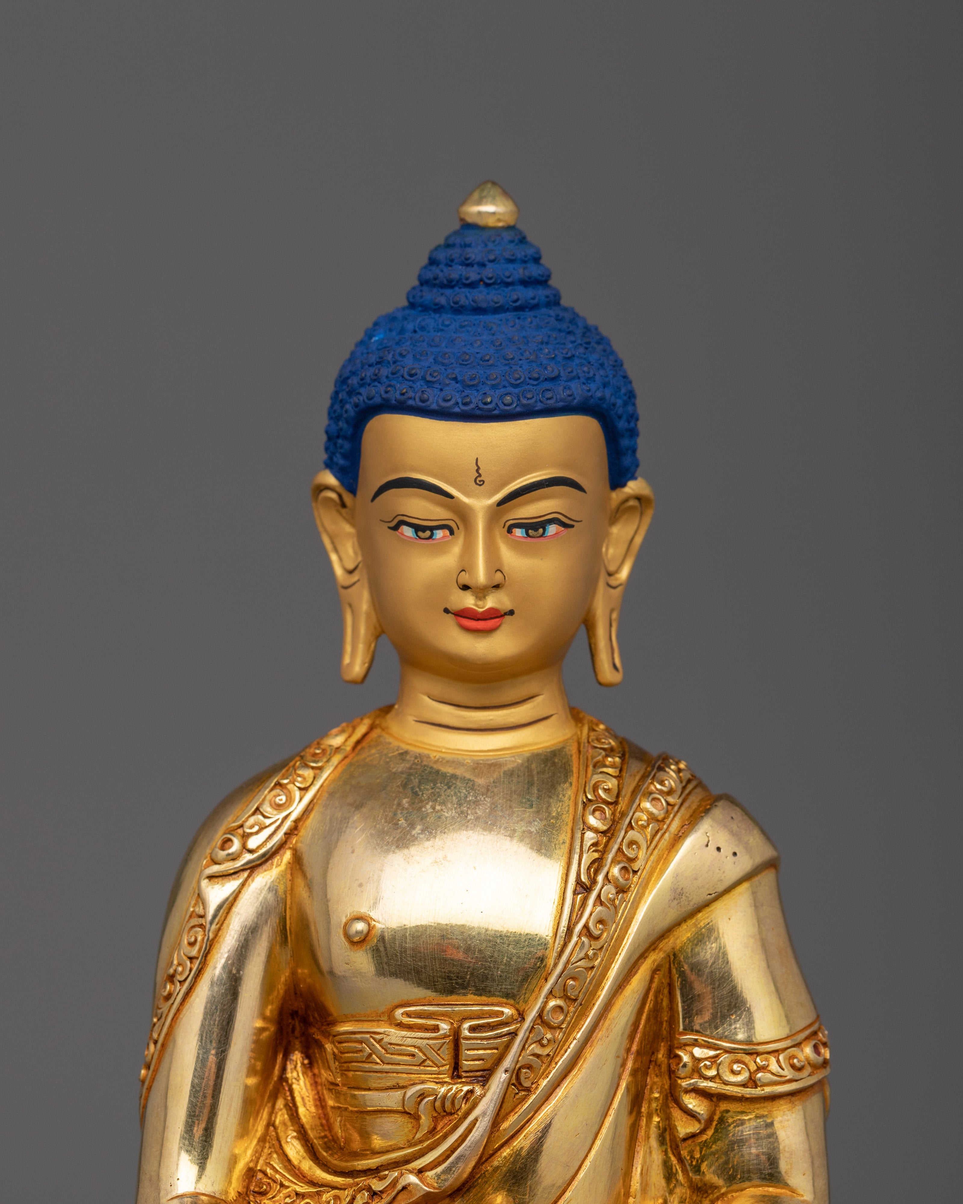 Handcarved Amitabha Buddha Statue | Pure Land Guardian Sculpture