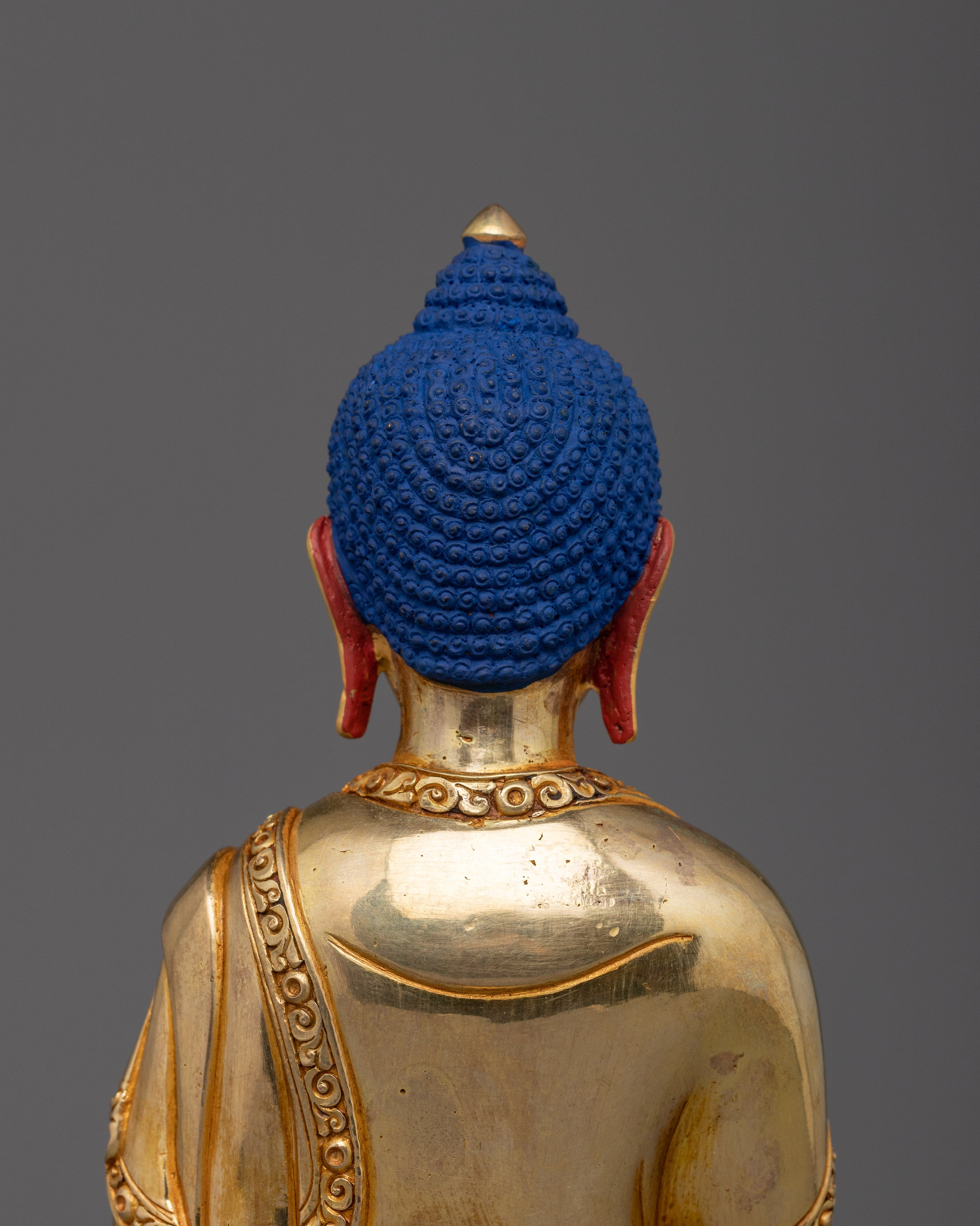 Handcarved Amitabha Buddha Statue | Pure Land Guardian Sculpture