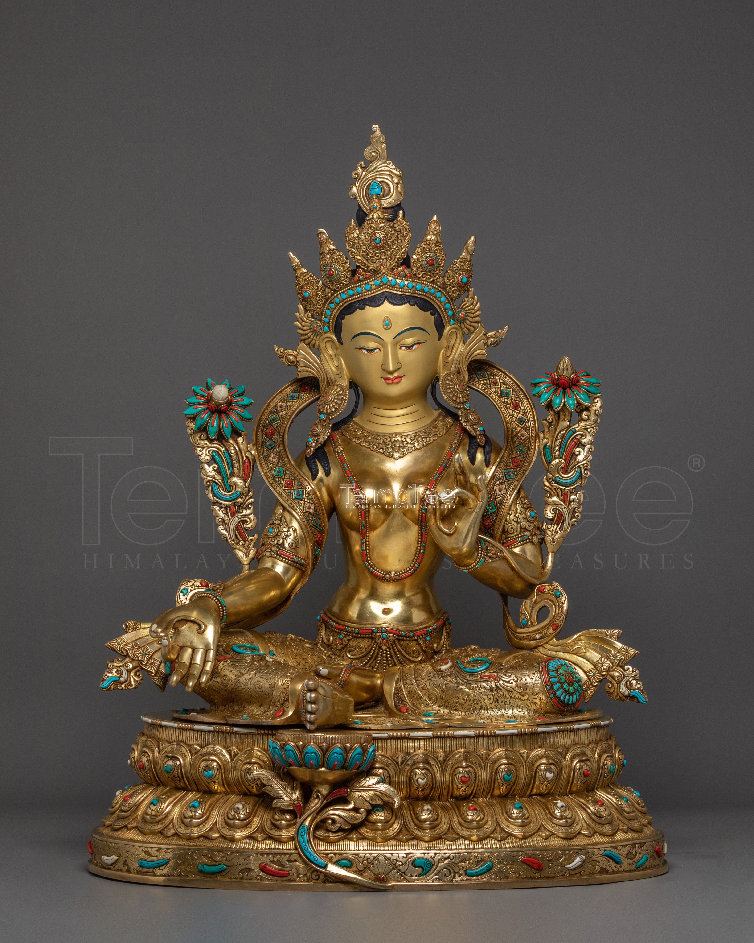 Sculpture of Compassionate Savior Green Tara | Mother of Liberation