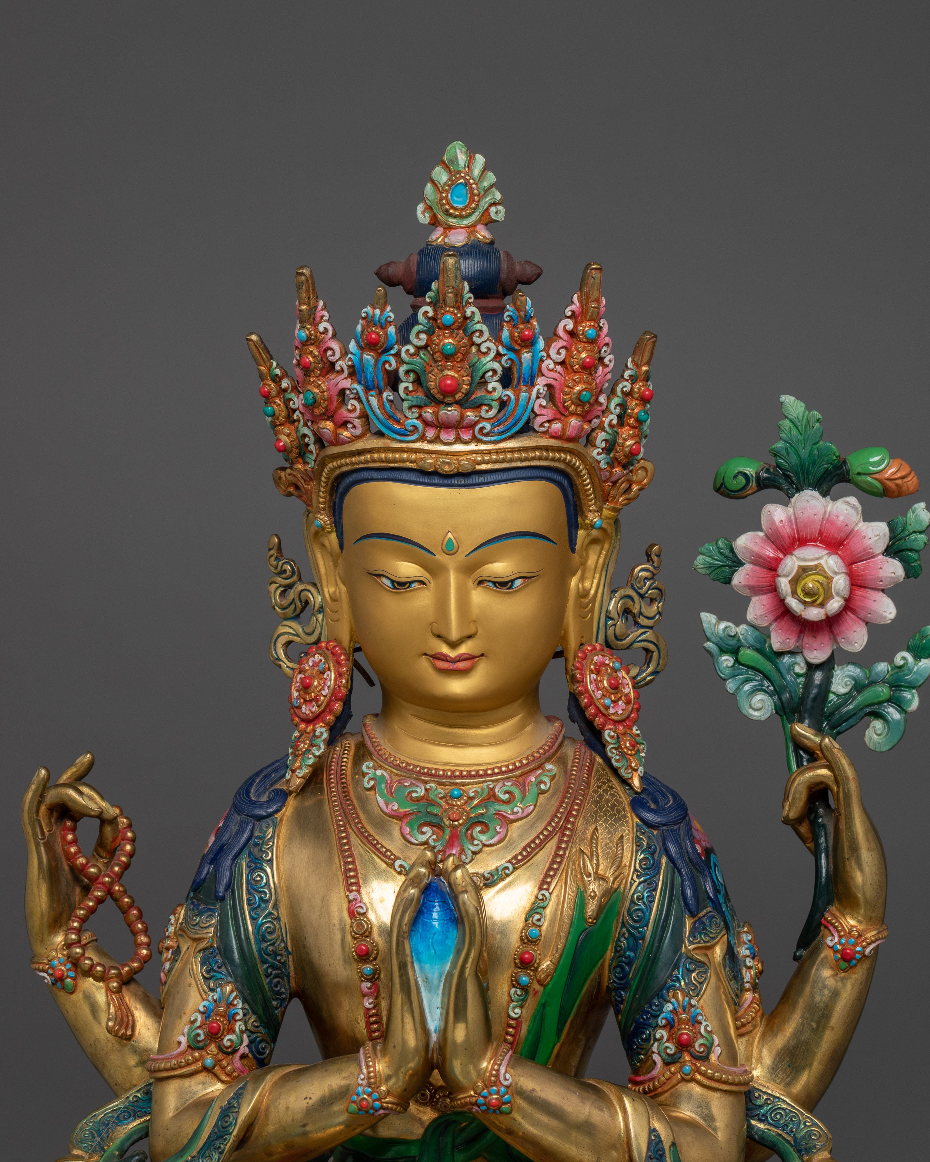 Bodhisattva Four Armed Deity Chenrezig | Lord of Compassion