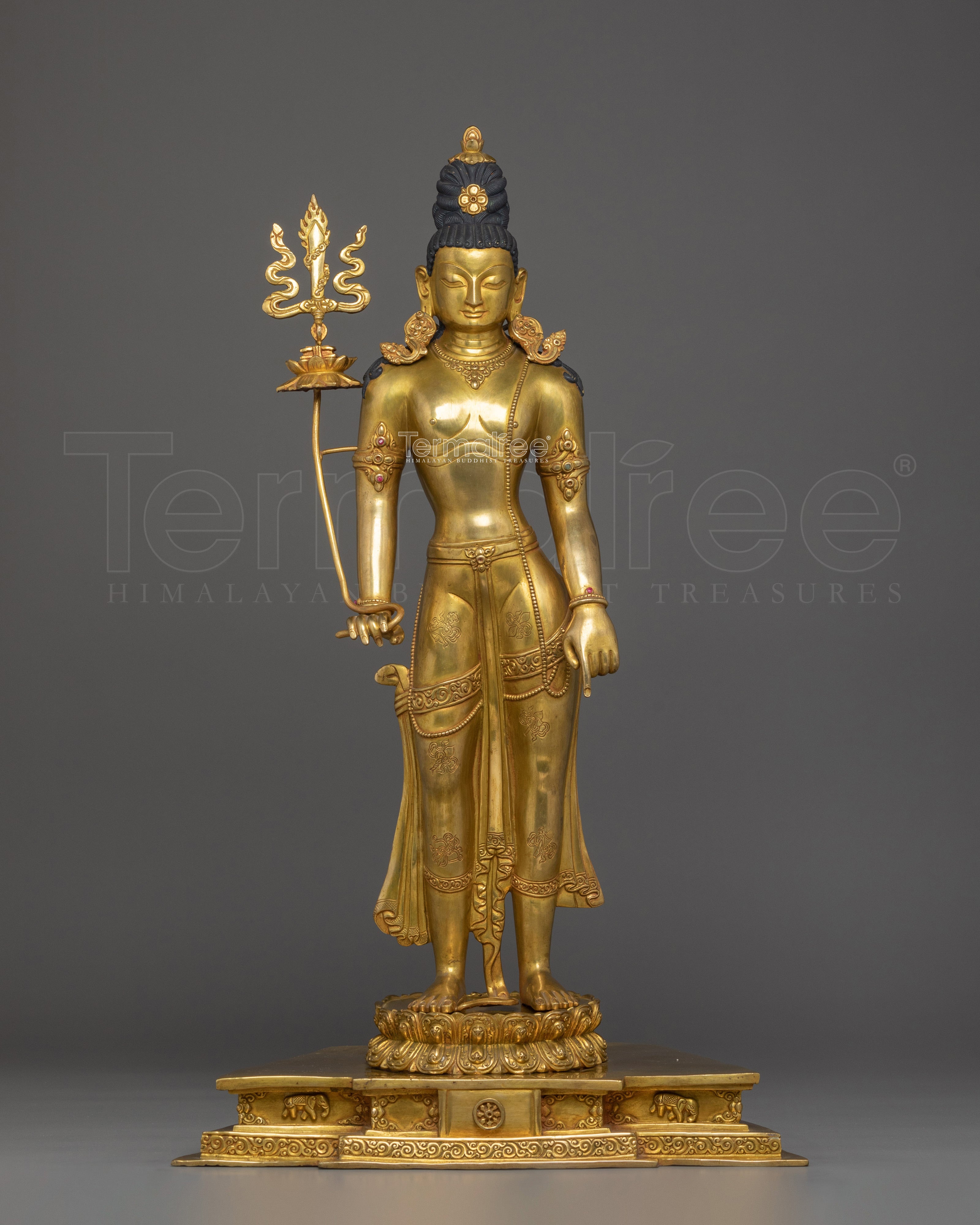 Golden Statue of Standing Lokeshwor | Lord of the World