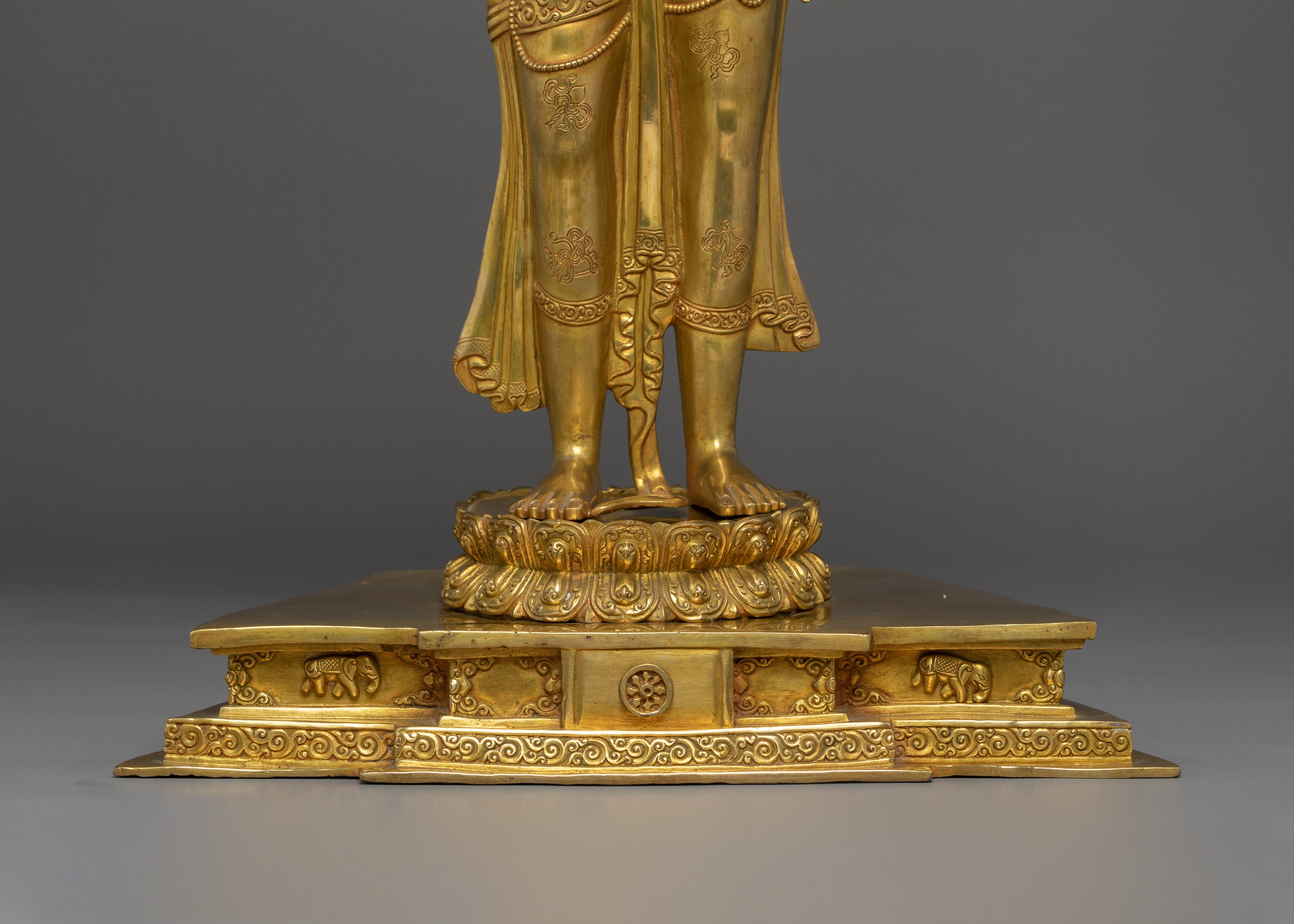 Golden Statue of Standing Lokeshwor | Lord of the World