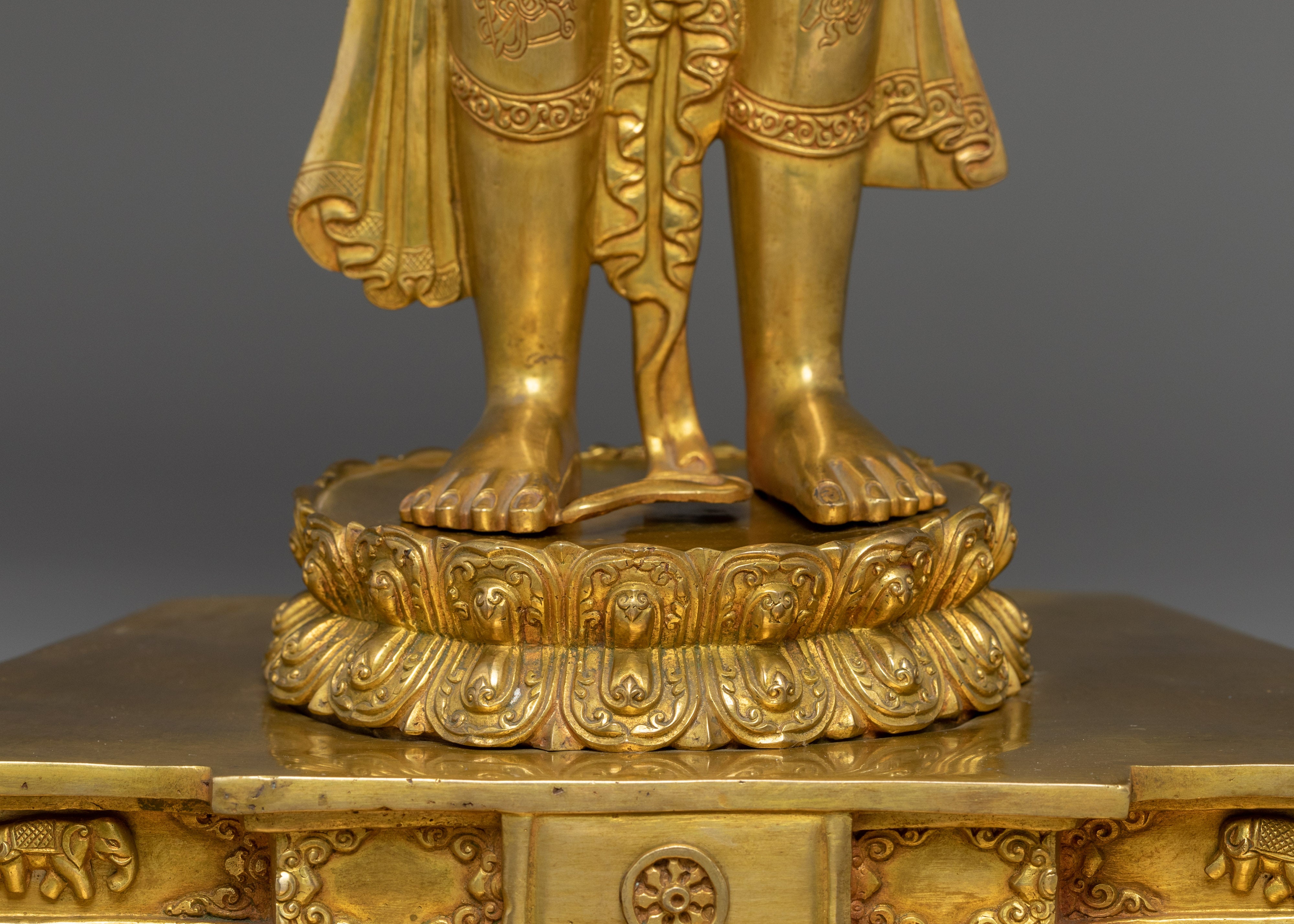 Golden Statue of Standing Lokeshwor | Lord of the World