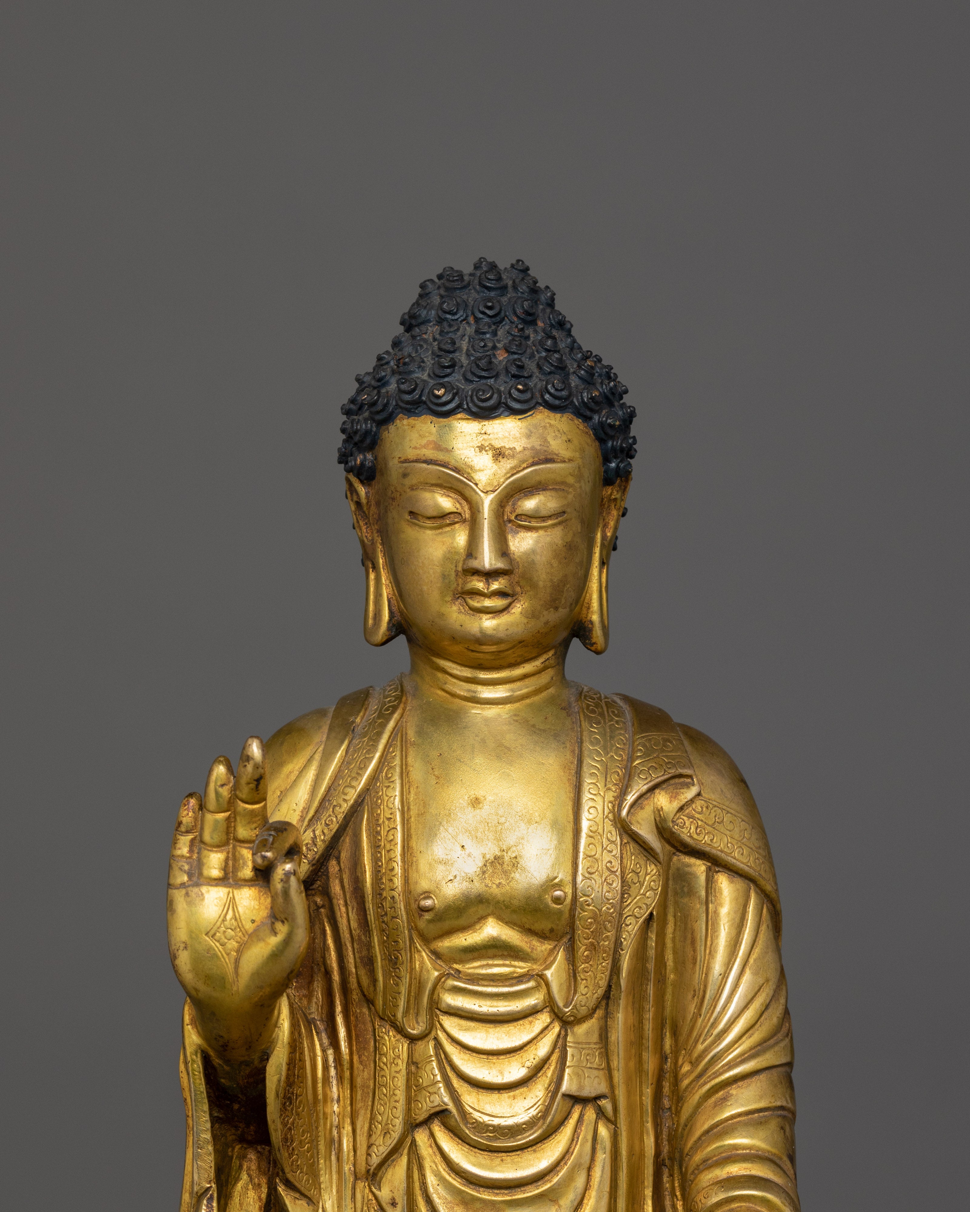 Shakyamuni Buddha on Turtle Statue | Emblem of Strength and Serenity