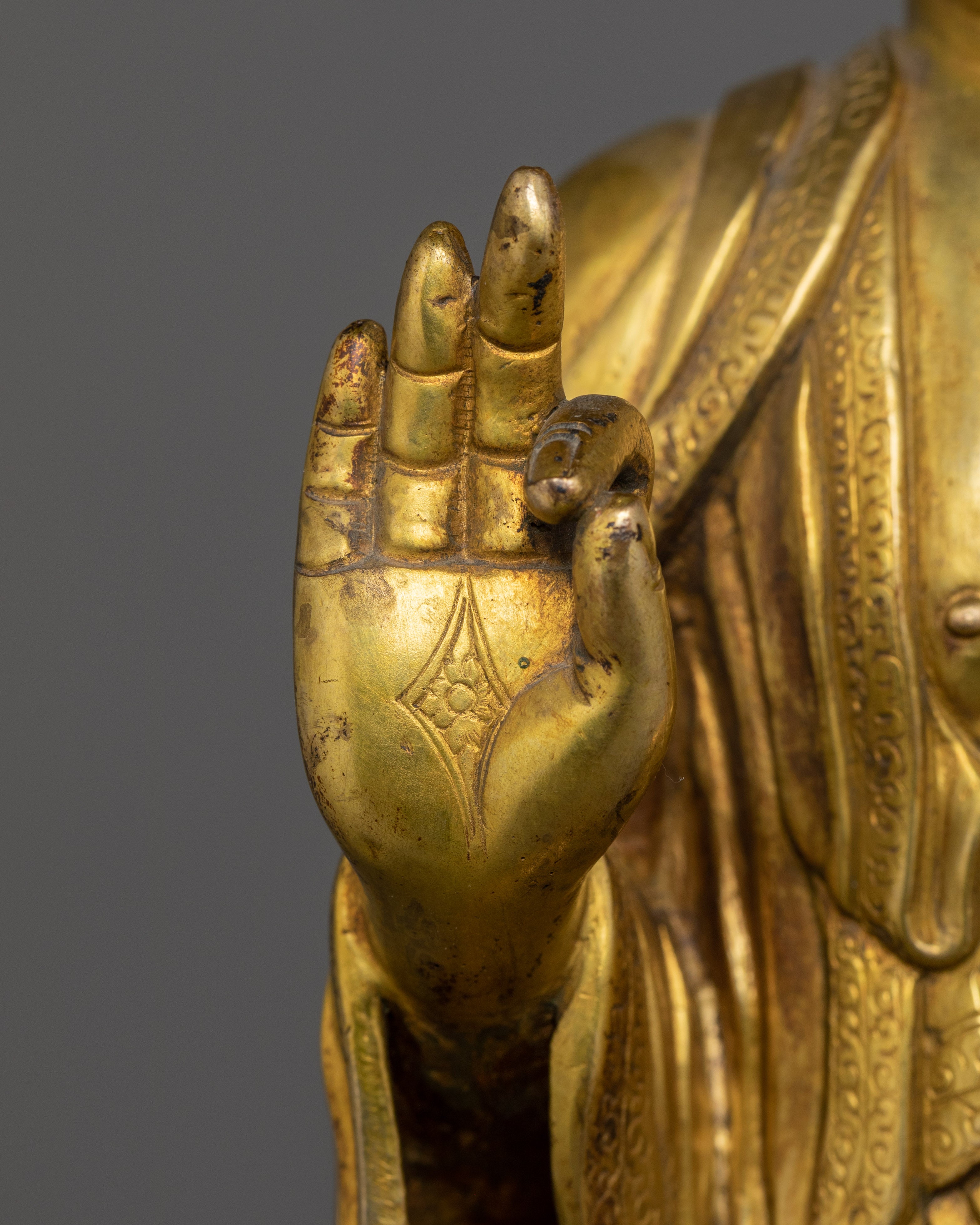 Shakyamuni Buddha on Turtle Statue | Emblem of Strength and Serenity