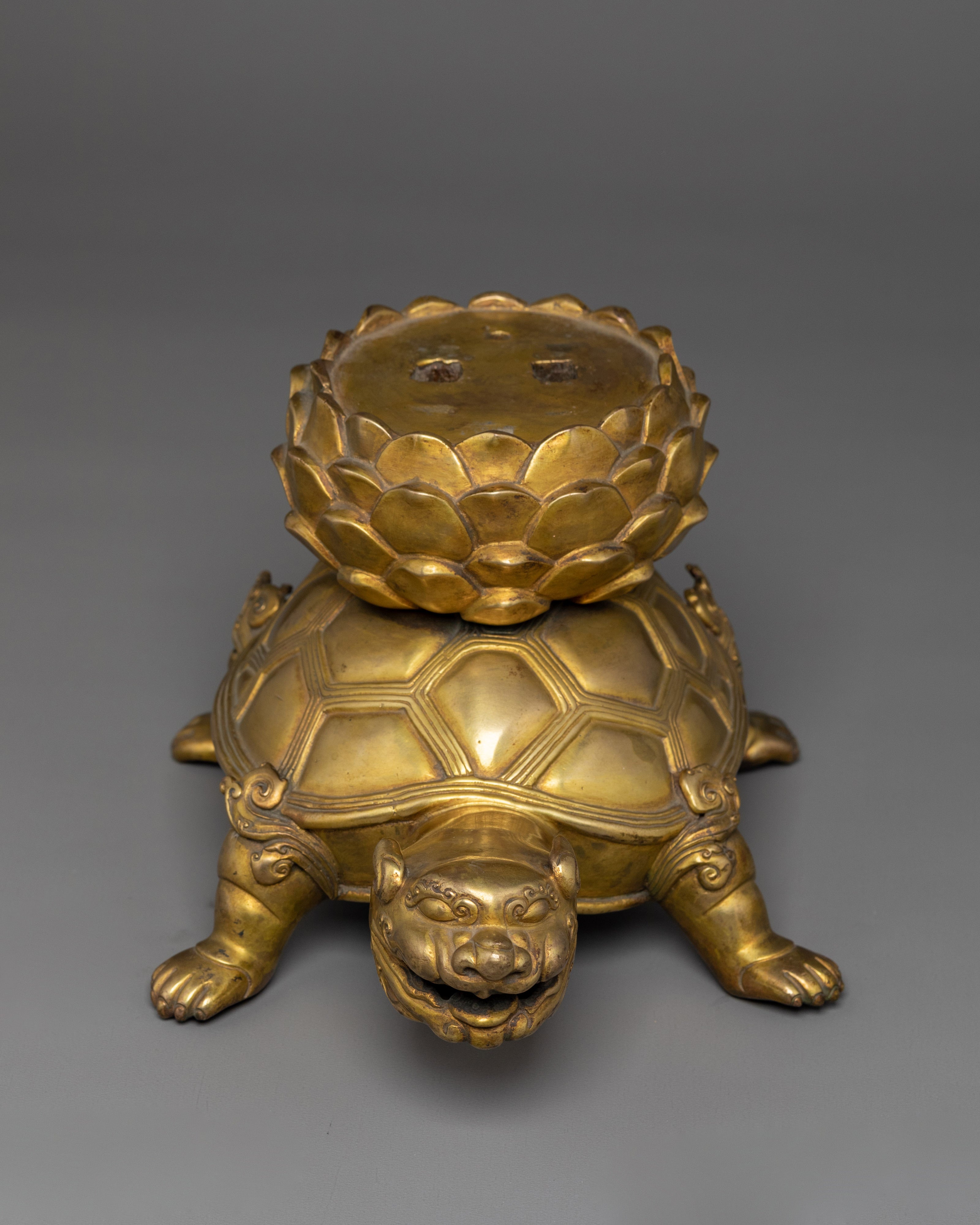 Shakyamuni Buddha on Turtle Statue | Emblem of Strength and Serenity