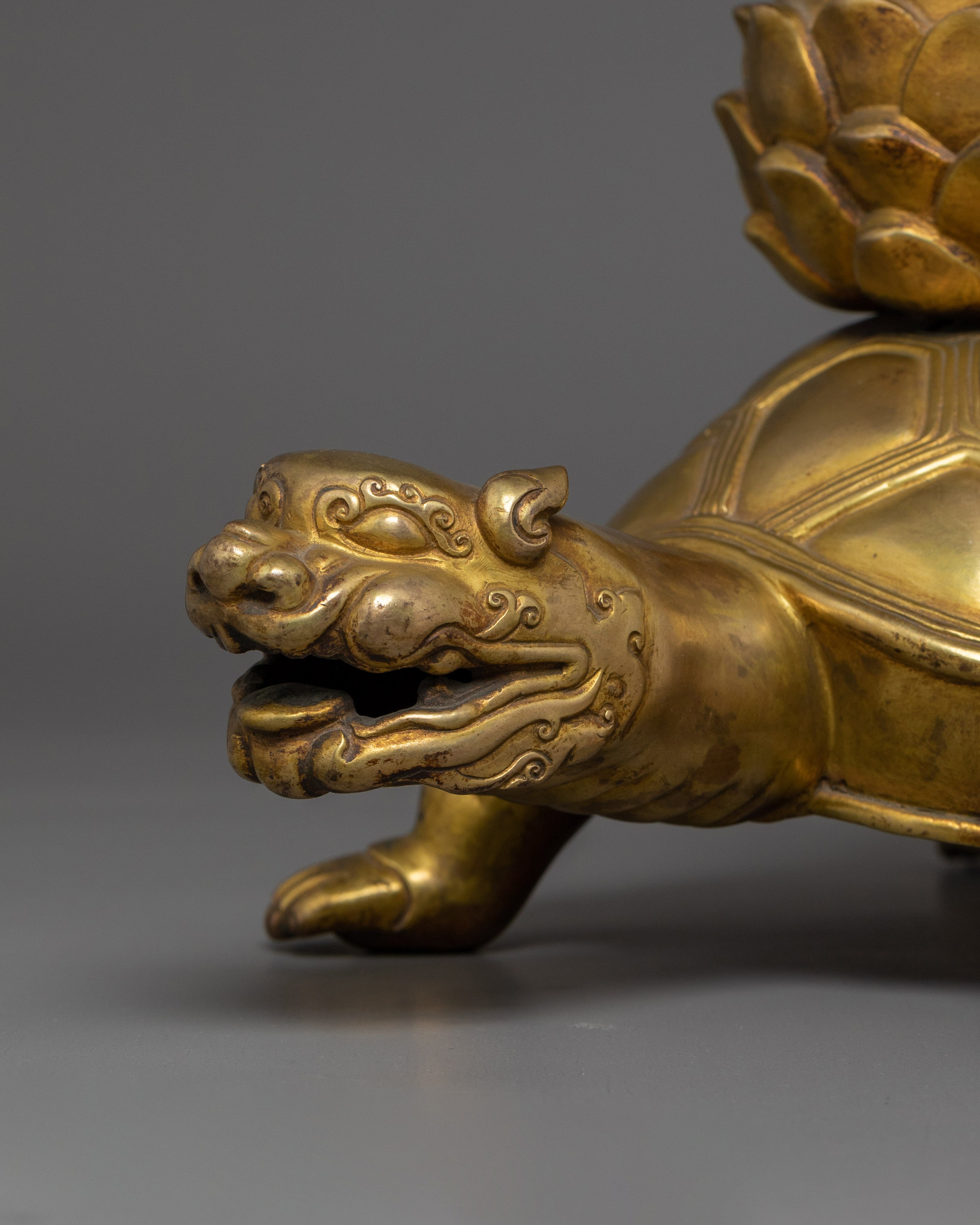 Shakyamuni Buddha on Turtle Statue | Emblem of Strength and Serenity