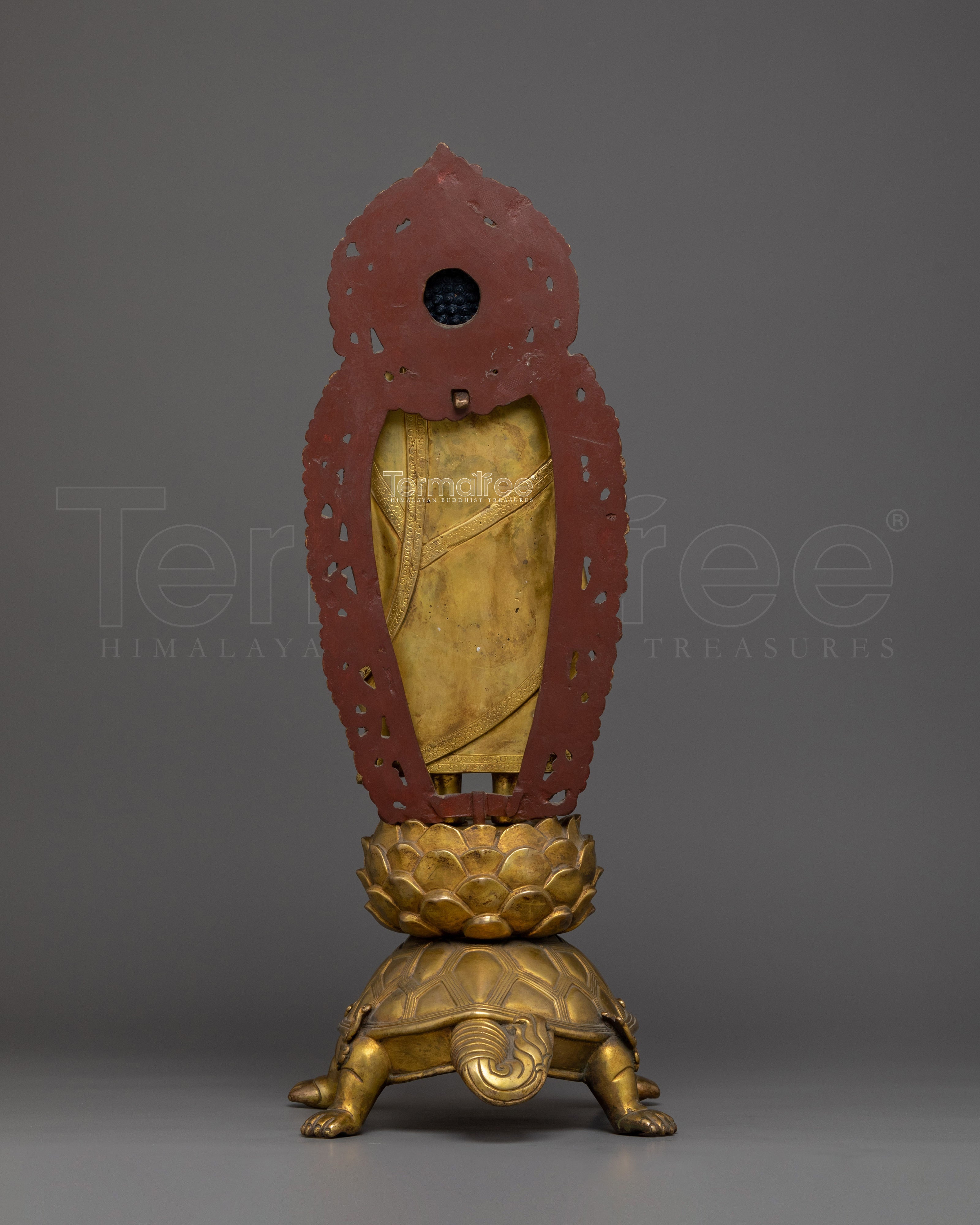 Shakyamuni Buddha on Turtle Statue | Emblem of Strength and Serenity