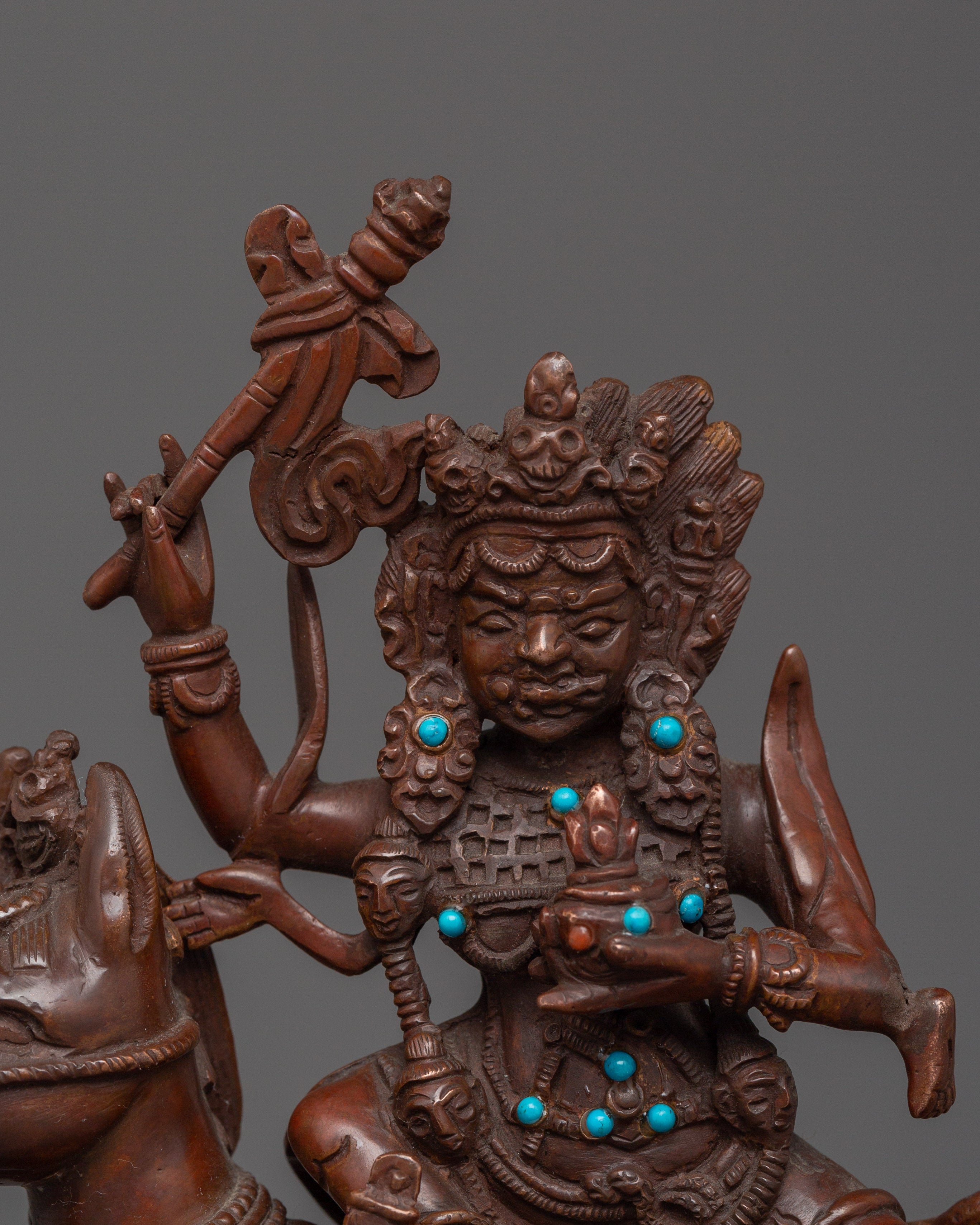Oxidized Palden Lhamo Statue | Supreme Dharma Protector