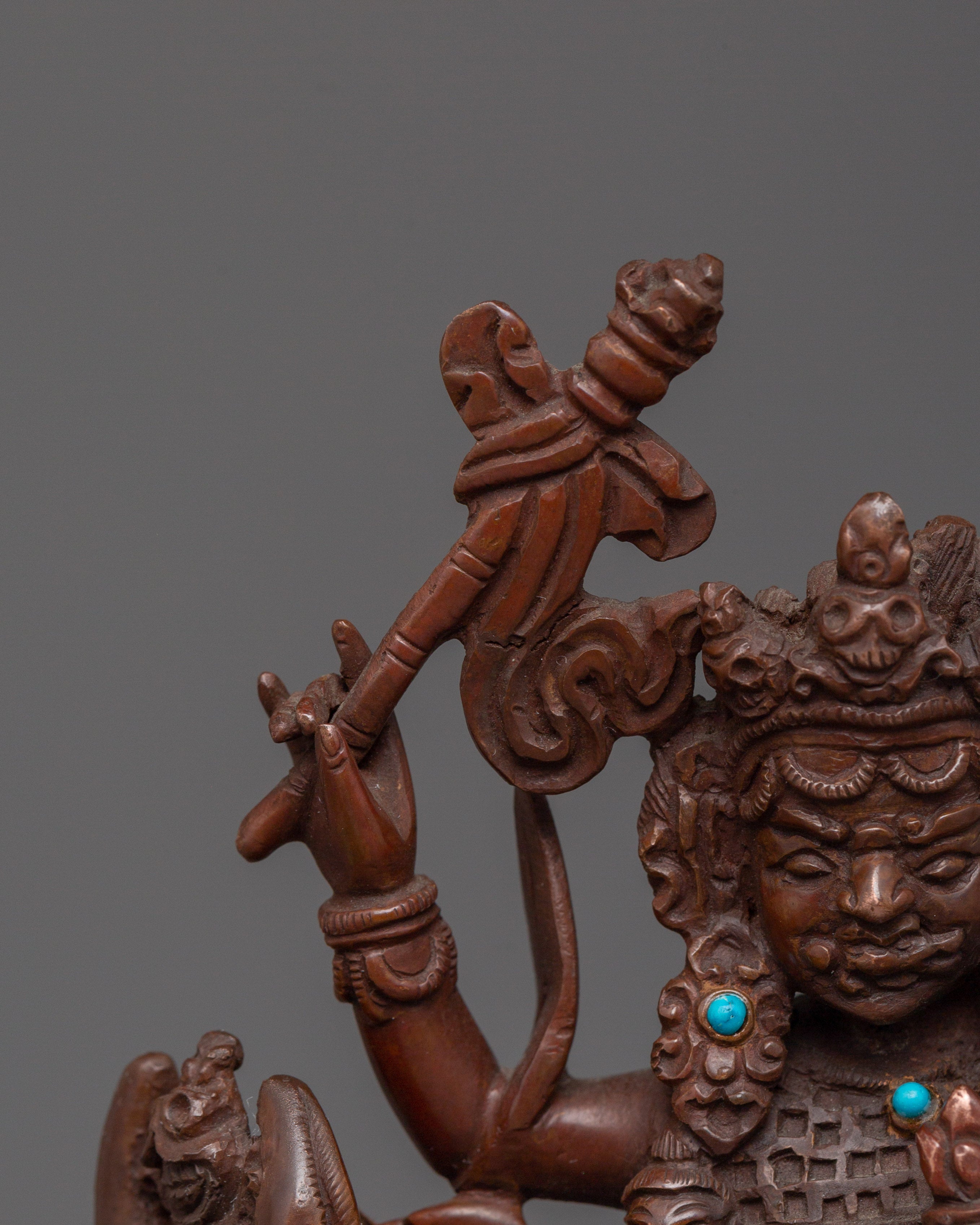 Oxidized Palden Lhamo Statue | Supreme Dharma Protector
