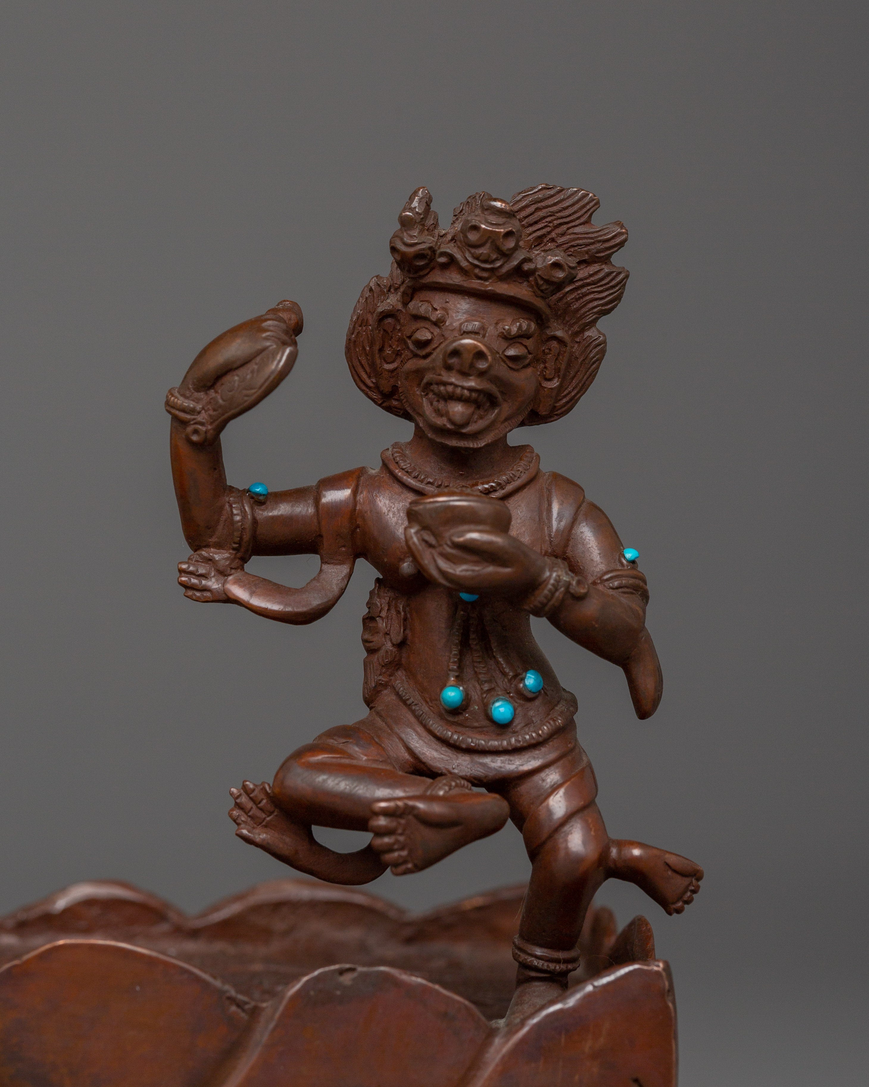 Oxidized Palden Lhamo Statue | Supreme Dharma Protector