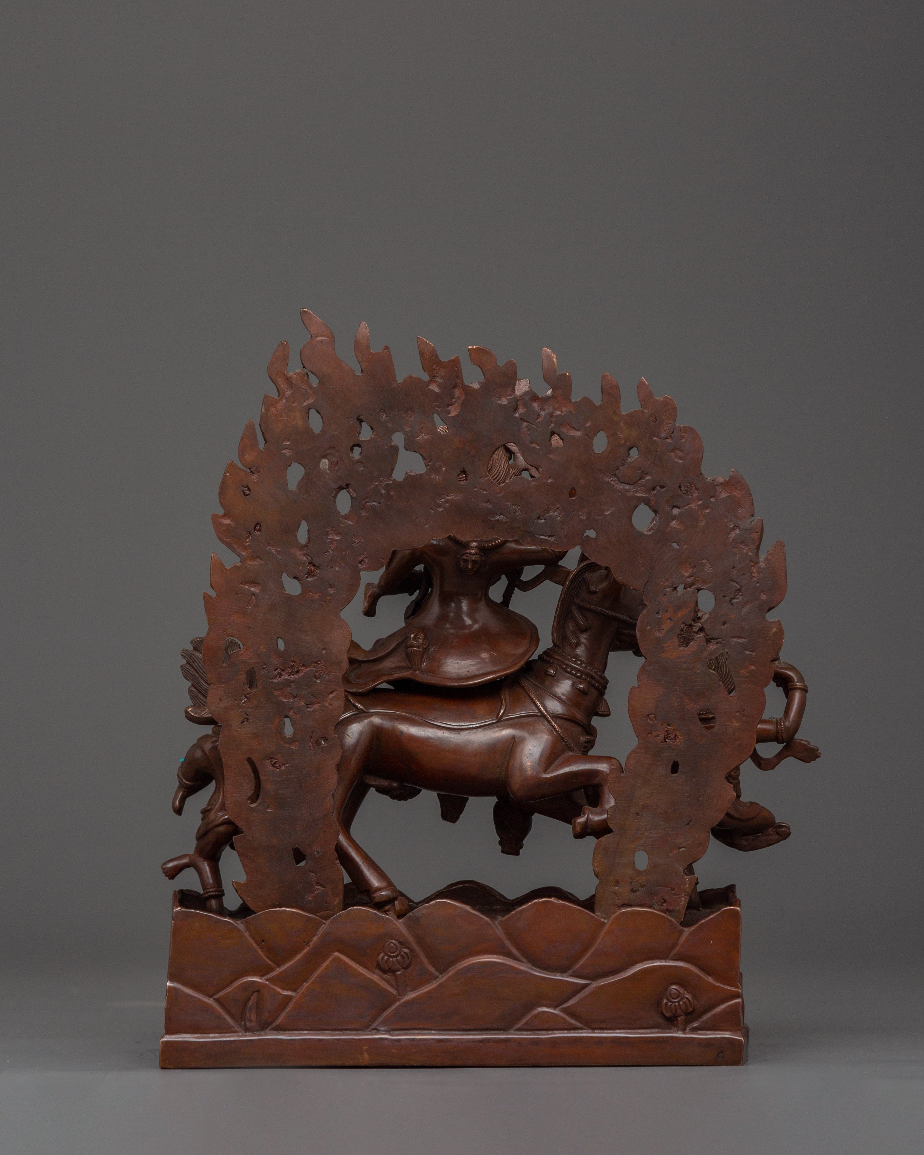 Oxidized Palden Lhamo Statue | Supreme Dharma Protector