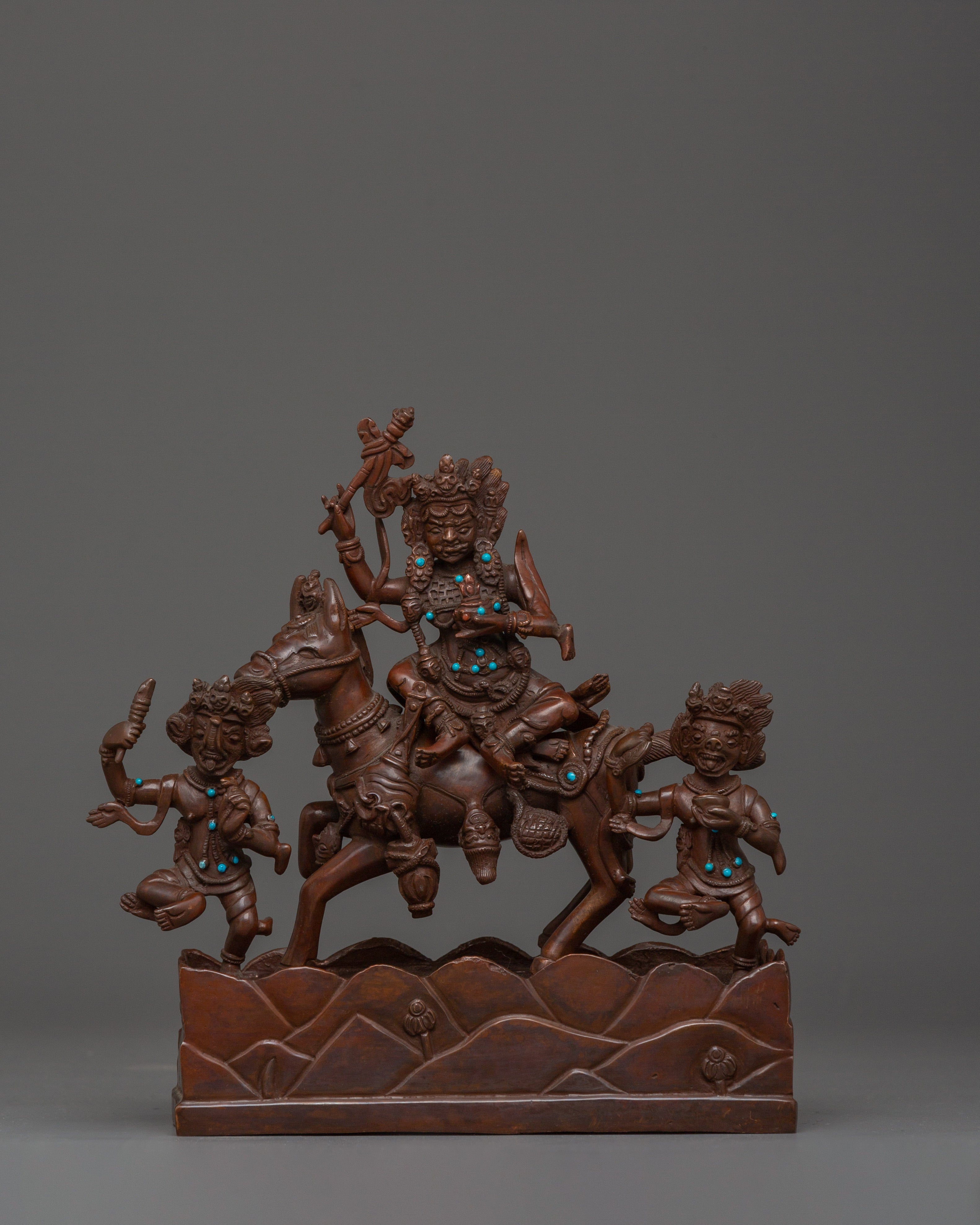 Oxidized Palden Lhamo Statue | Supreme Dharma Protector