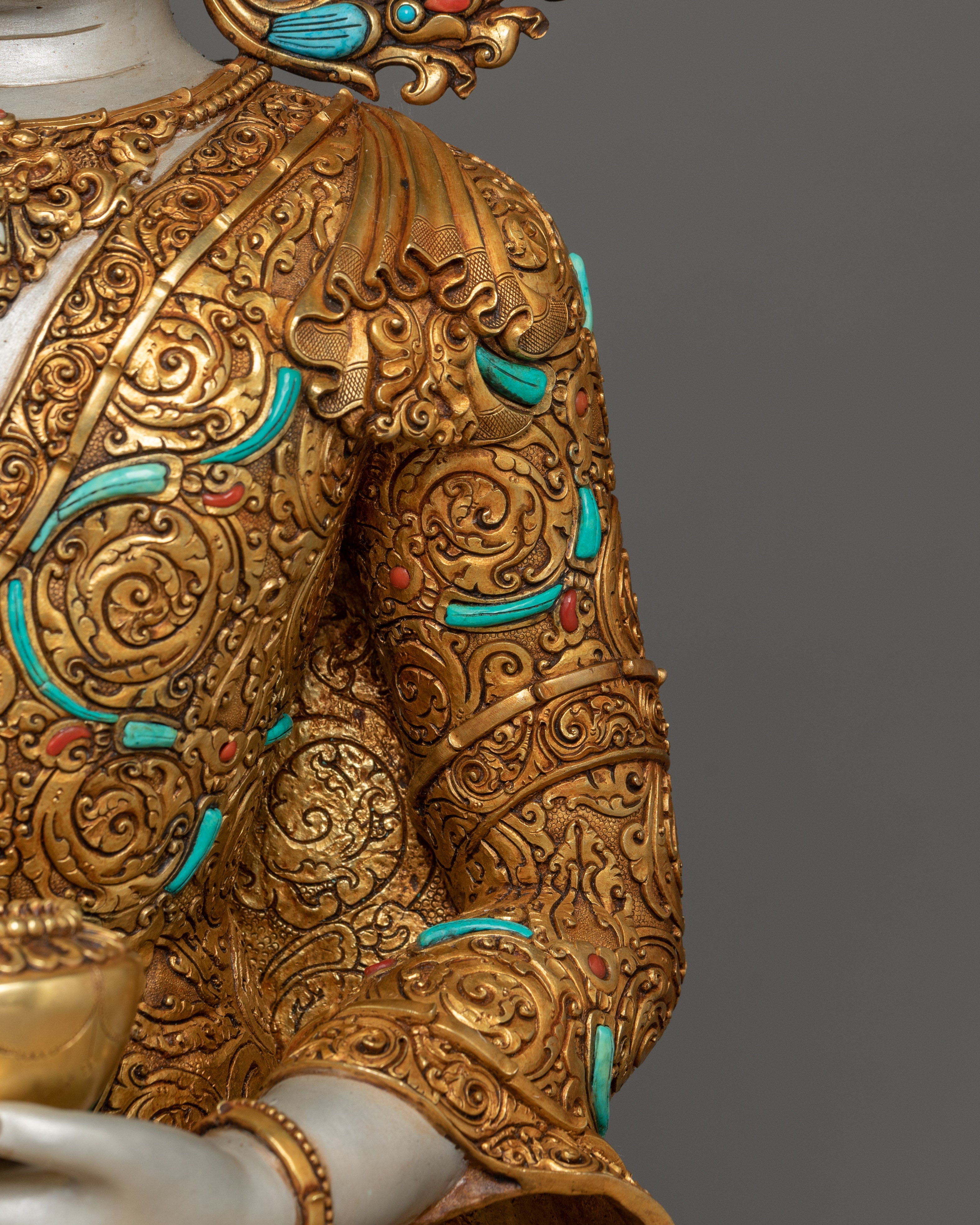Tibetan Crown Shakyamuni Buddha Statue | The Jeweled Sage