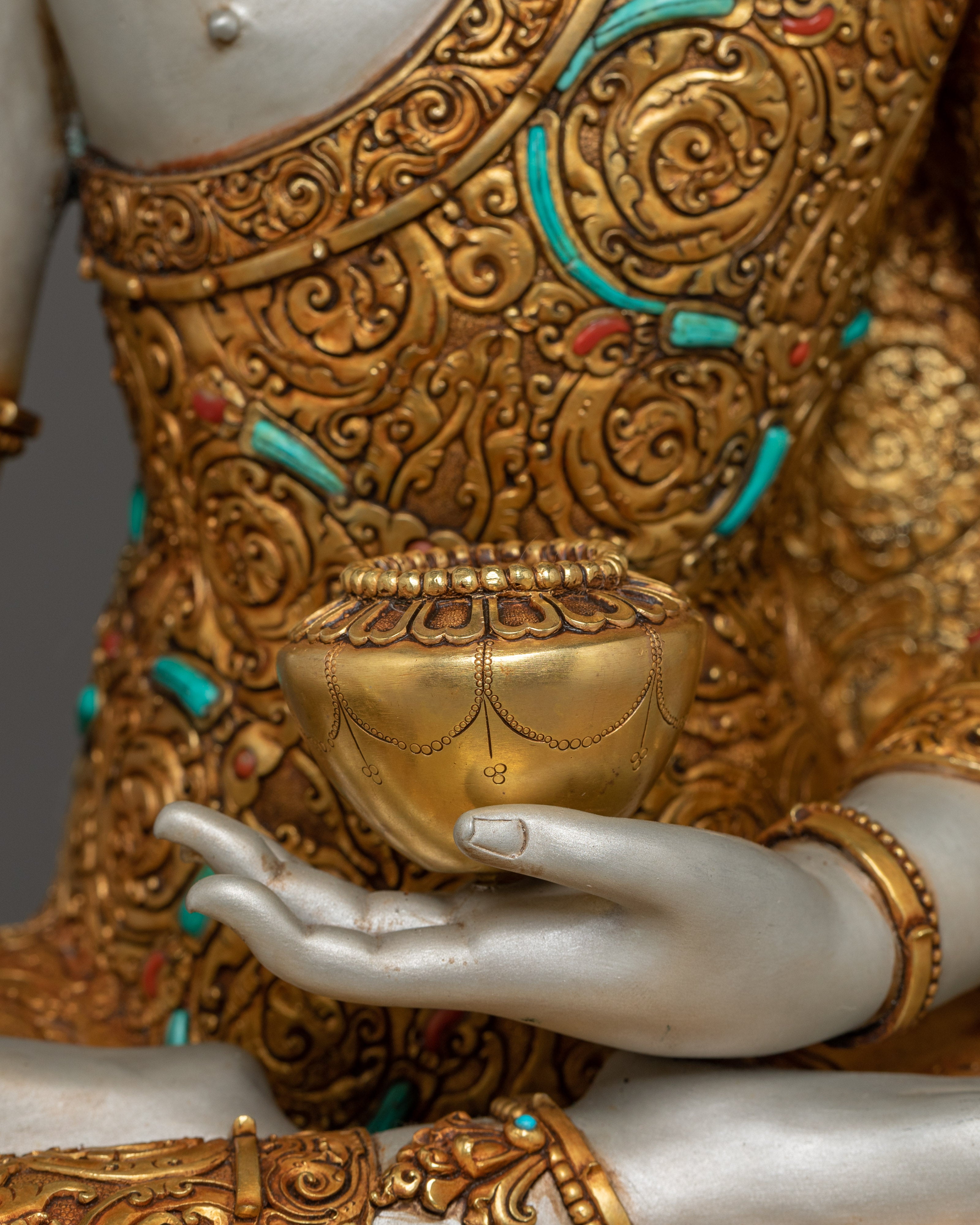 Tibetan Crown Shakyamuni Buddha Statue | The Jeweled Sage