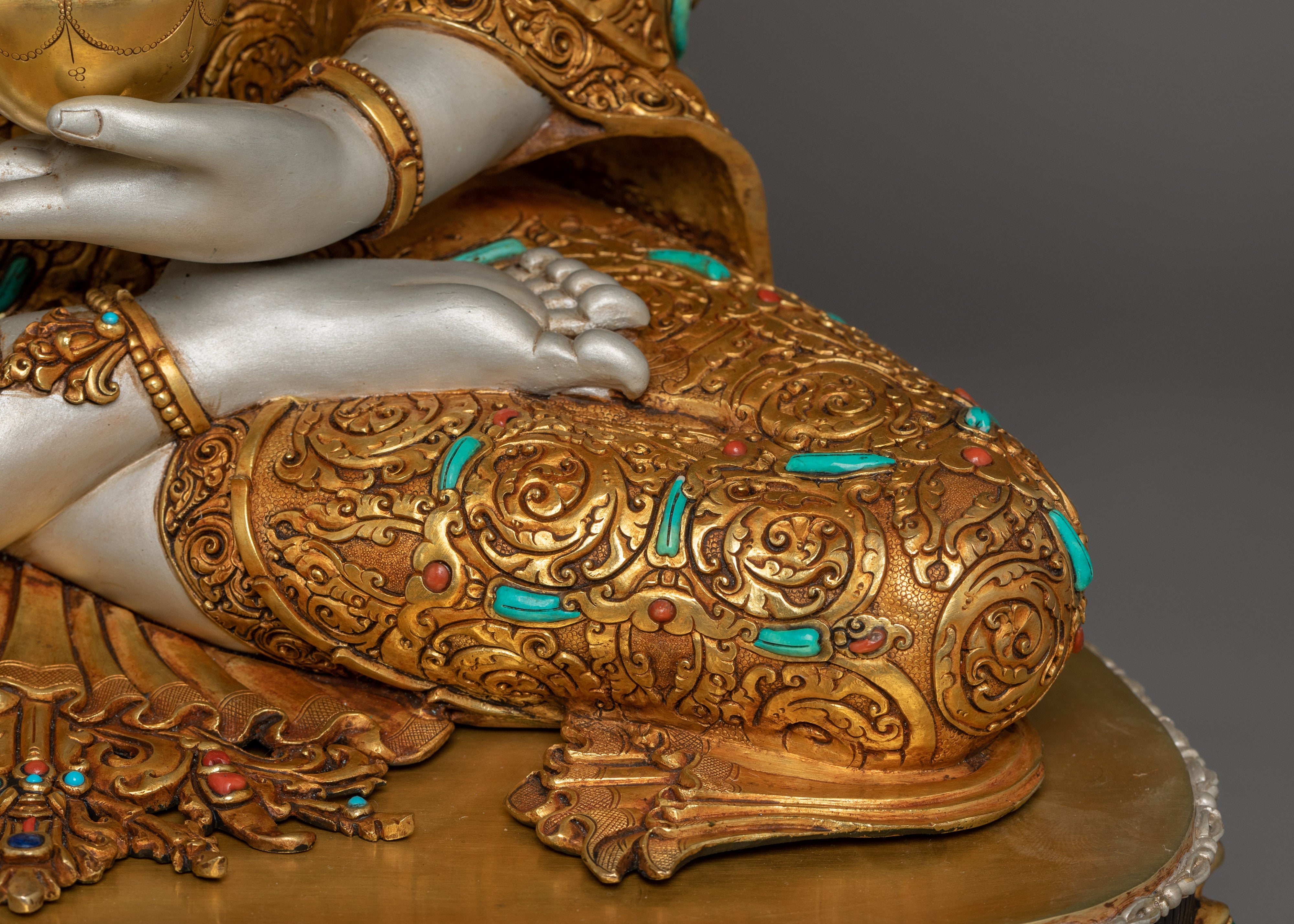 Tibetan Crown Shakyamuni Buddha Statue | The Jeweled Sage