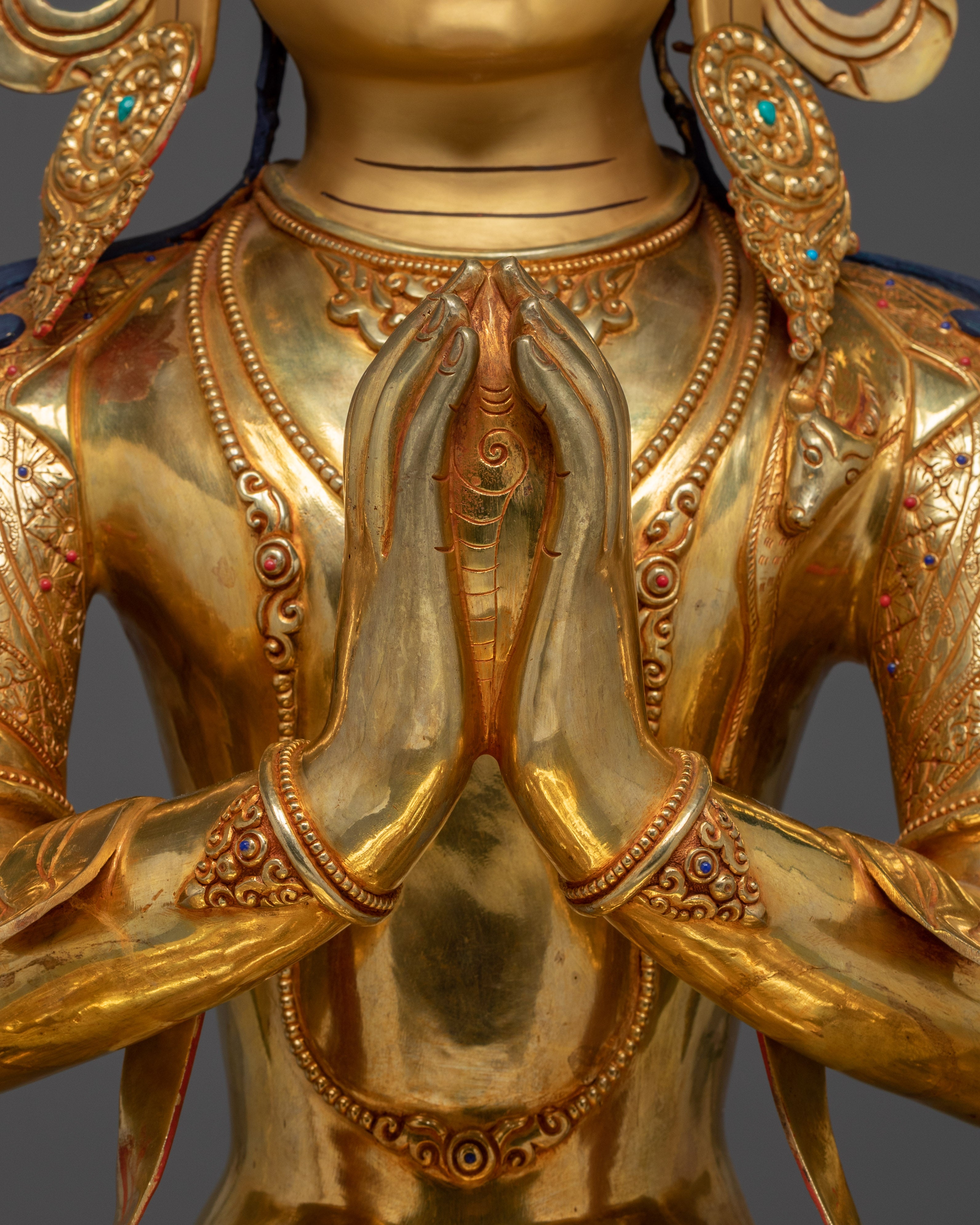 Bodhisattva of Compassion Chenrezig Statue | Four Armed Chenrezig