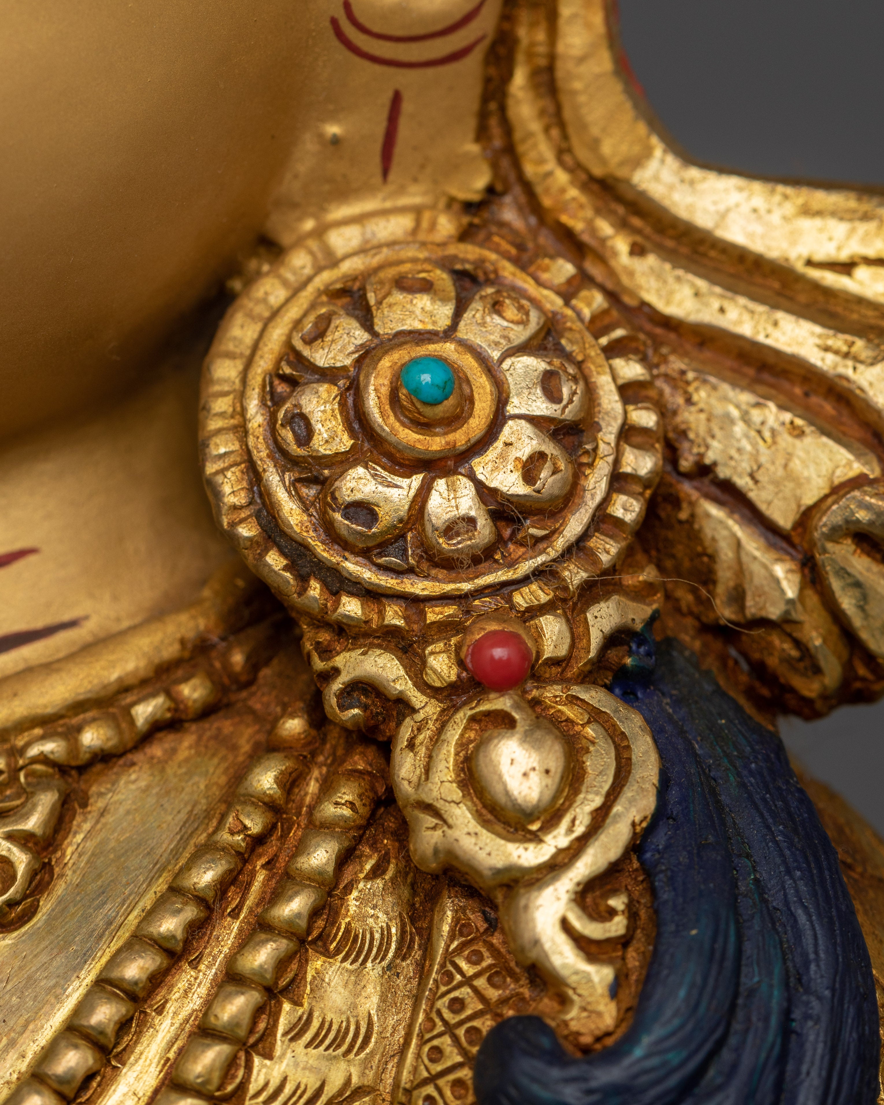 Four Armed Chenrezig Golden Statue | Avalokiteshvara - Lord of Compassion
