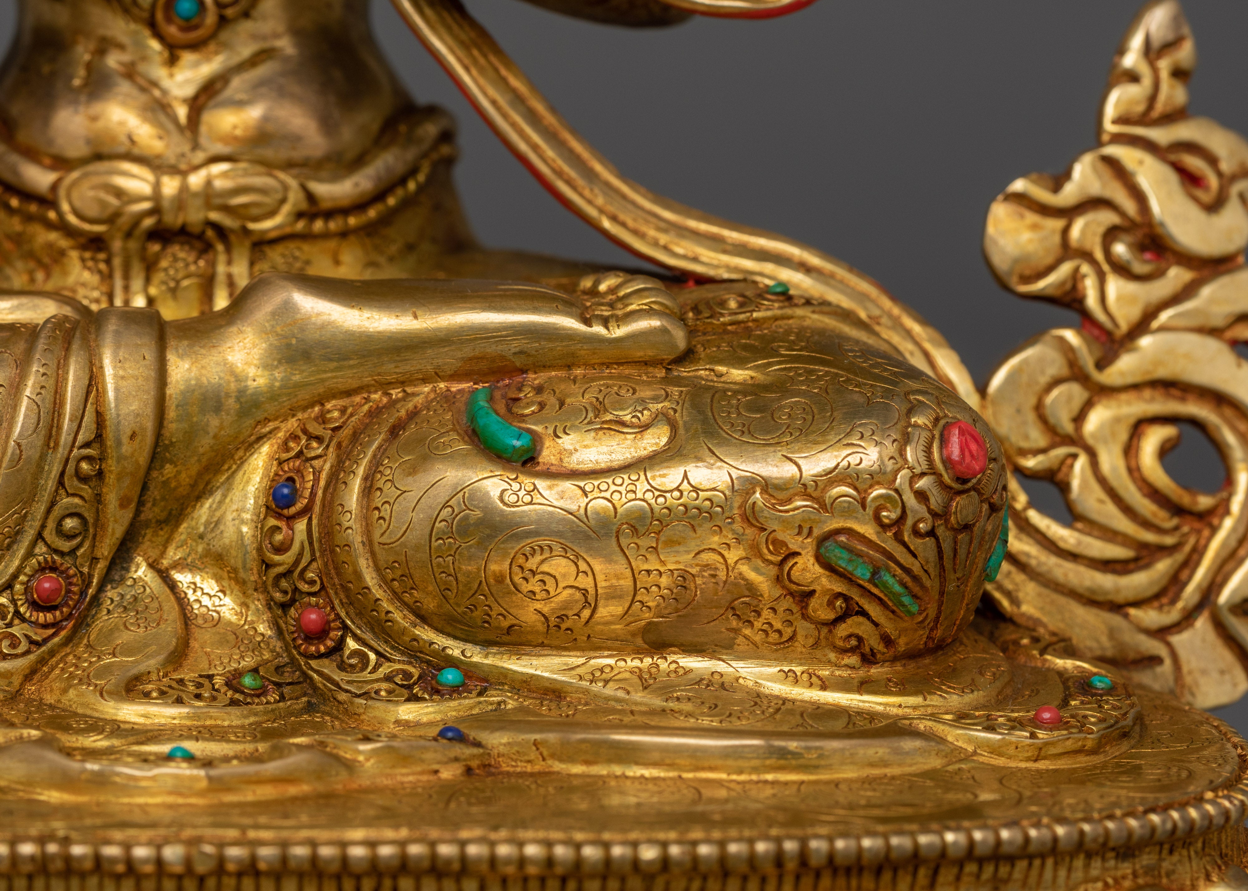Four Armed Chenrezig Golden Statue | Avalokiteshvara - Lord of Compassion