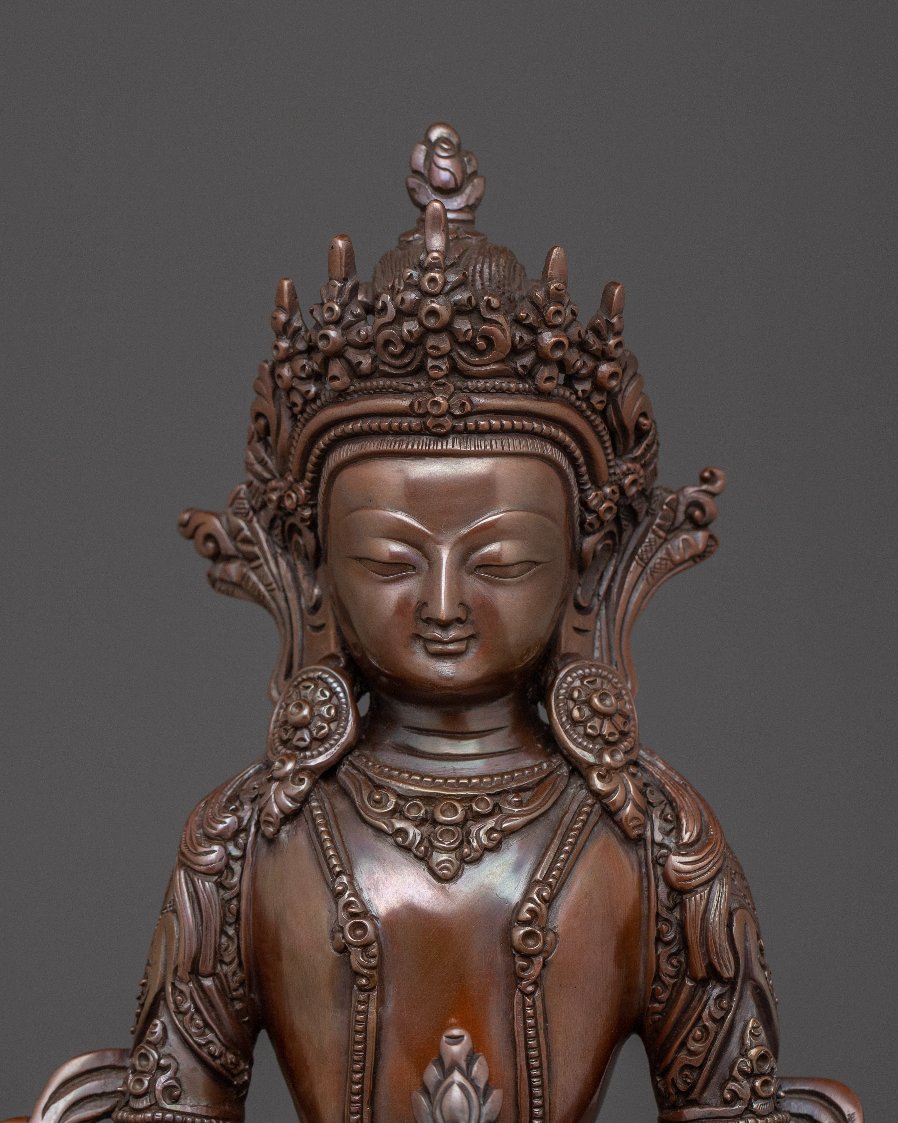 Oxidized Statue of Amitayus | Buddha of Boundless Light