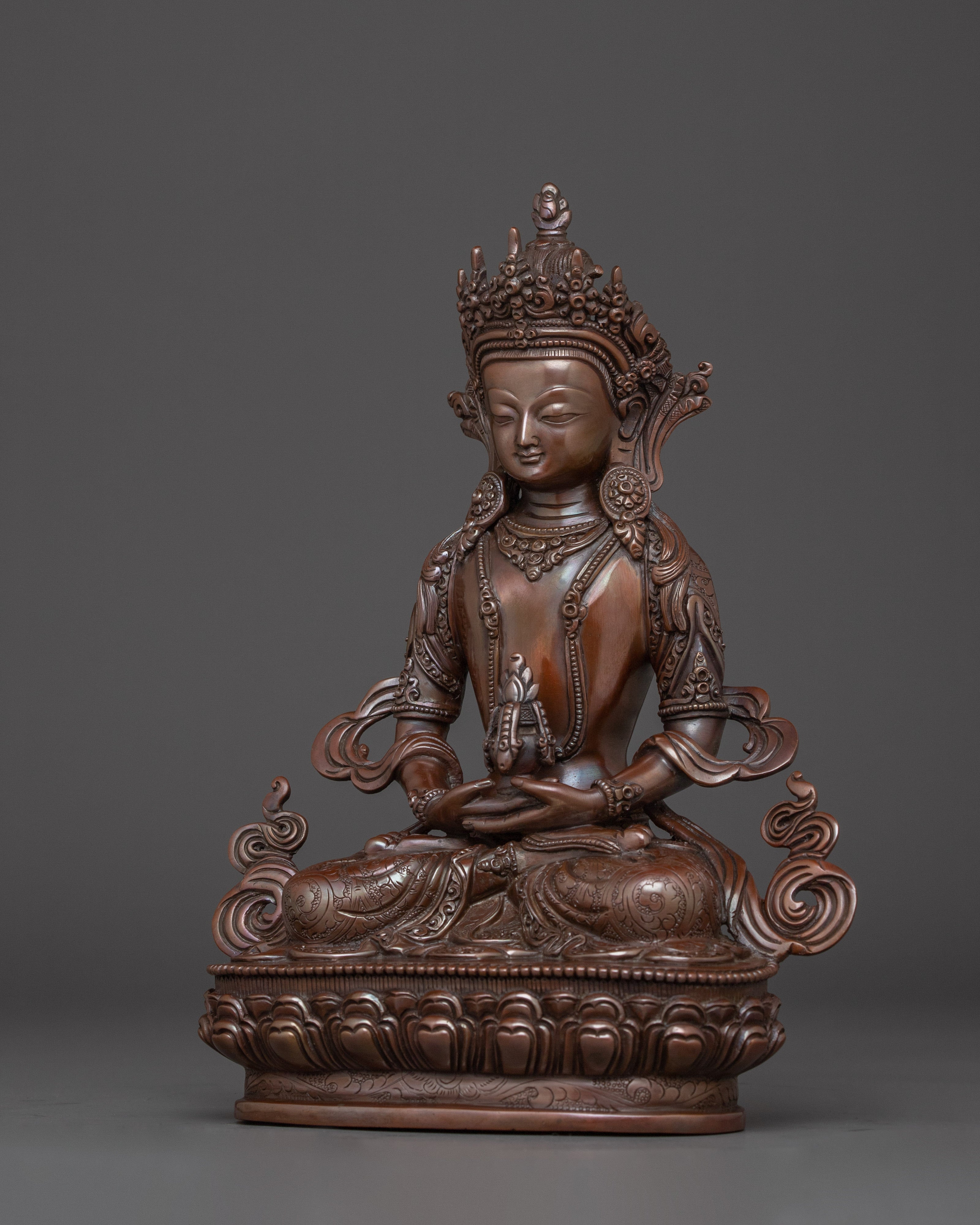Oxidized Statue of Amitayus | Buddha of Boundless Light
