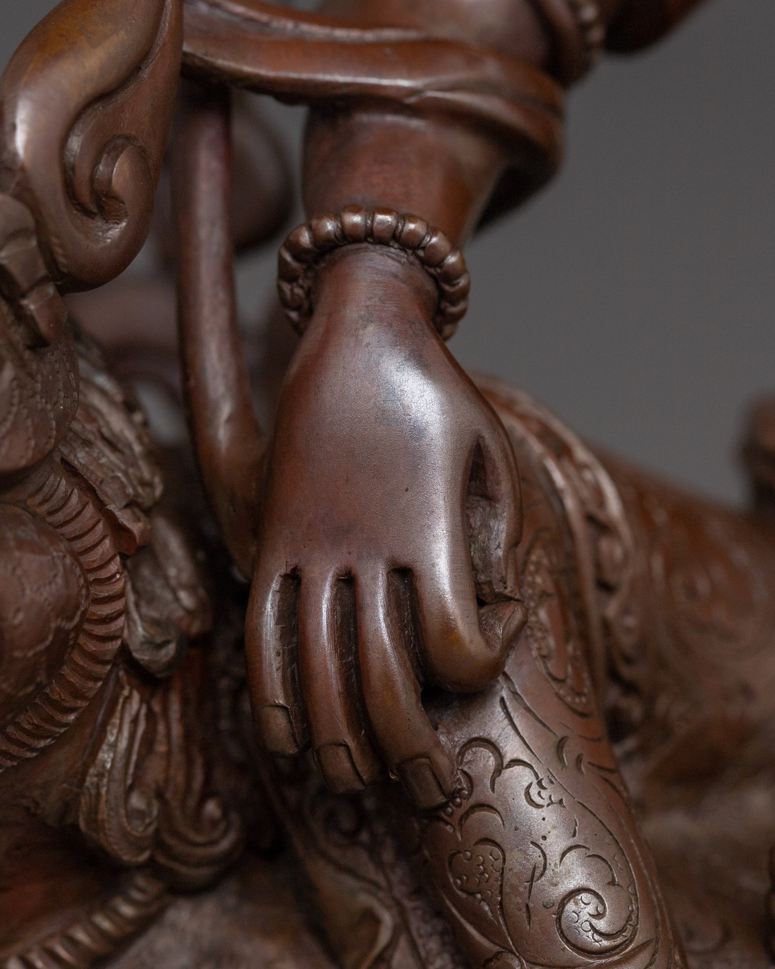 Handcrafted Tibetan Art of Simhanada Avalokiteshvara | The Bodhisattva of Compassion