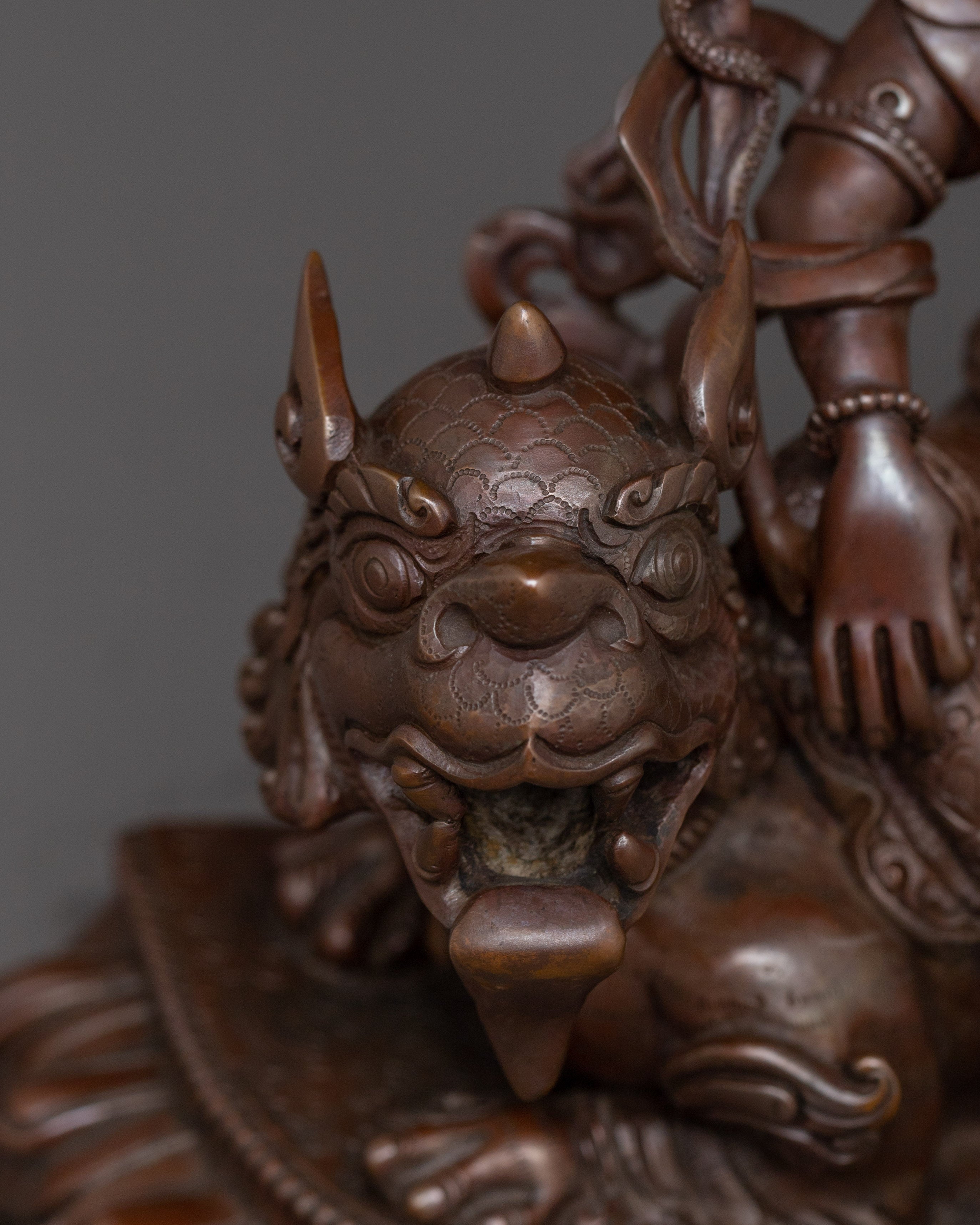 Handcrafted Tibetan Art of Simhanada Avalokiteshvara | The Bodhisattva of Compassion