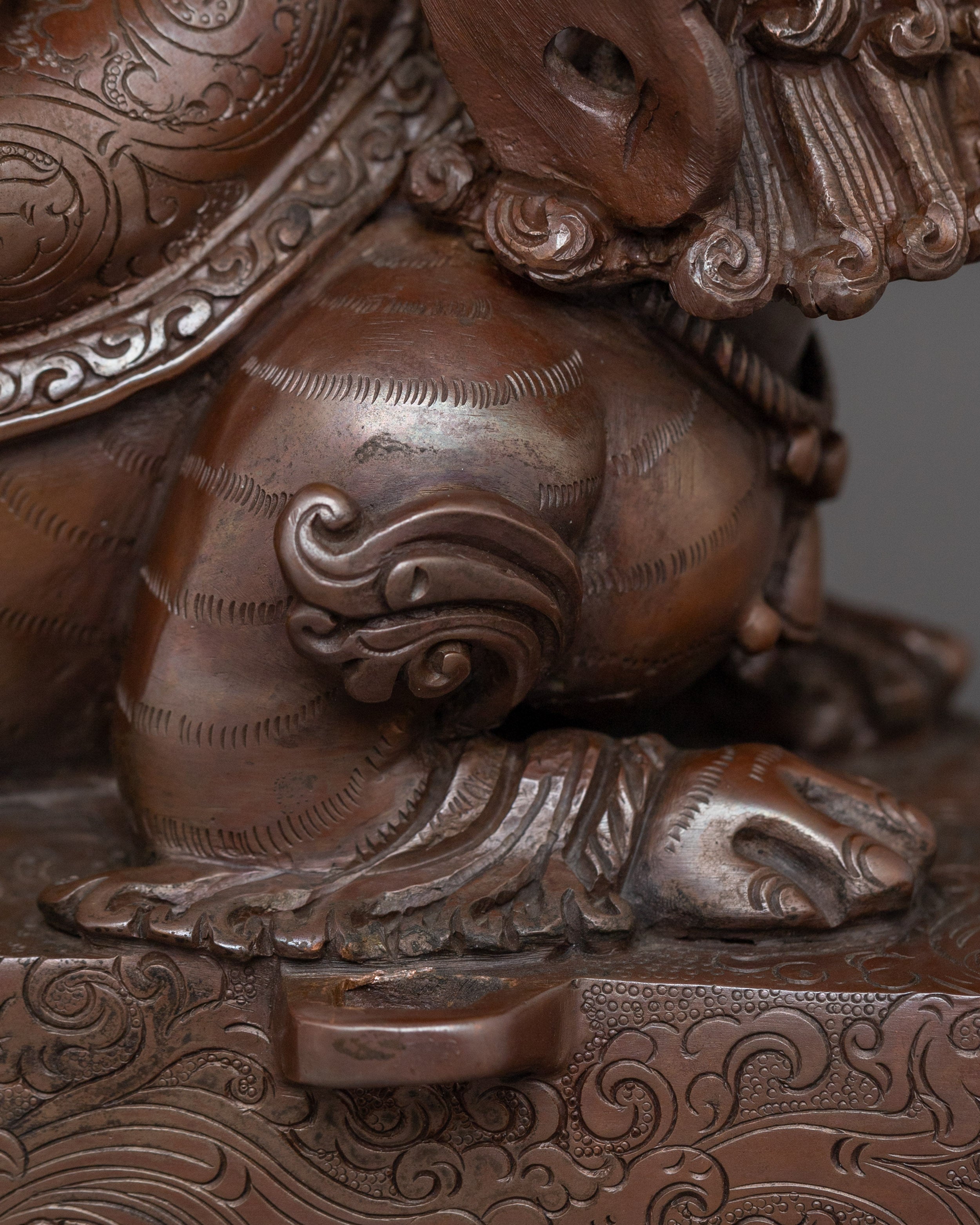 Handcrafted Tibetan Art of Simhanada Avalokiteshvara | The Bodhisattva of Compassion