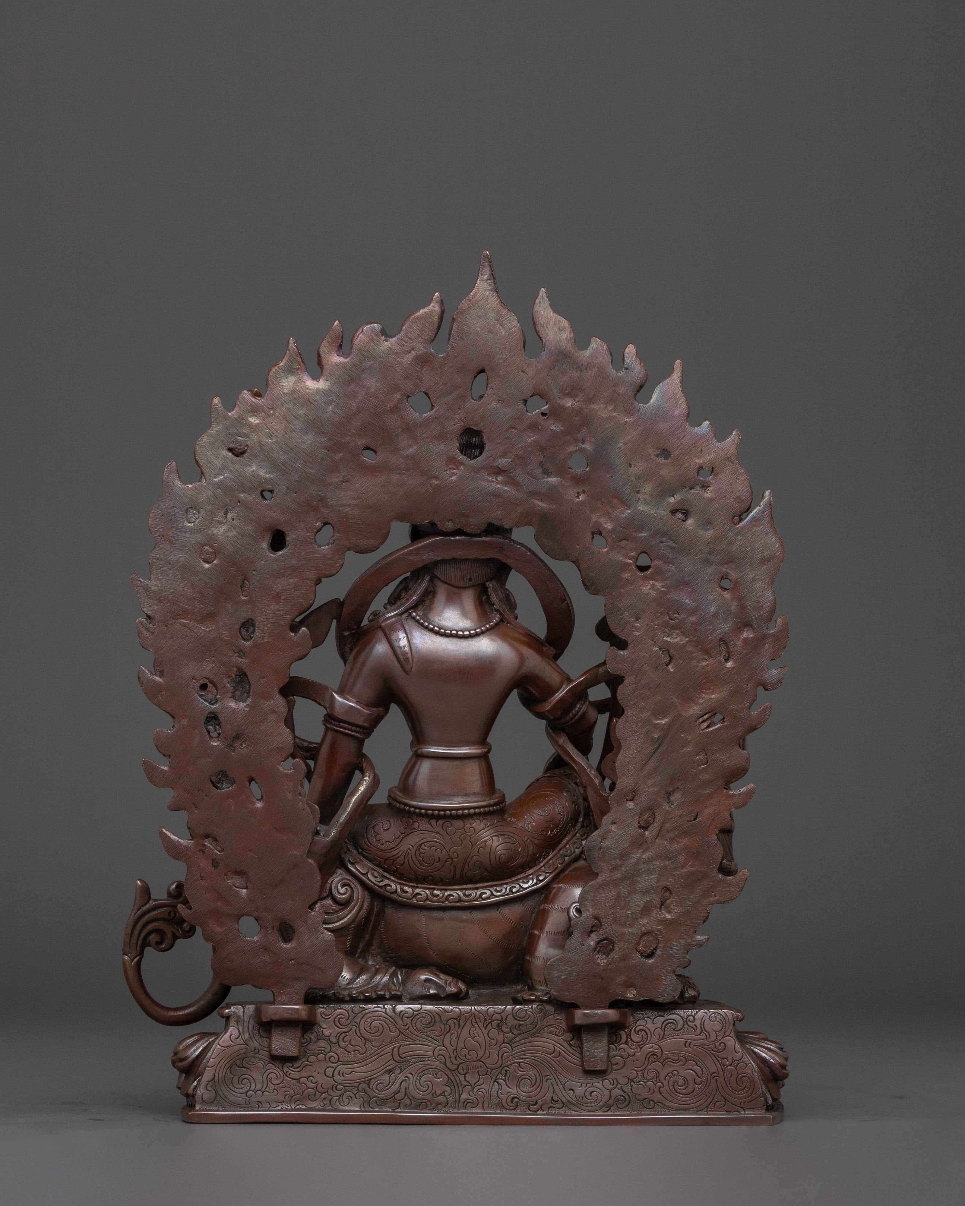 Handcrafted Tibetan Art of Simhanada Avalokiteshvara | The Bodhisattva of Compassion