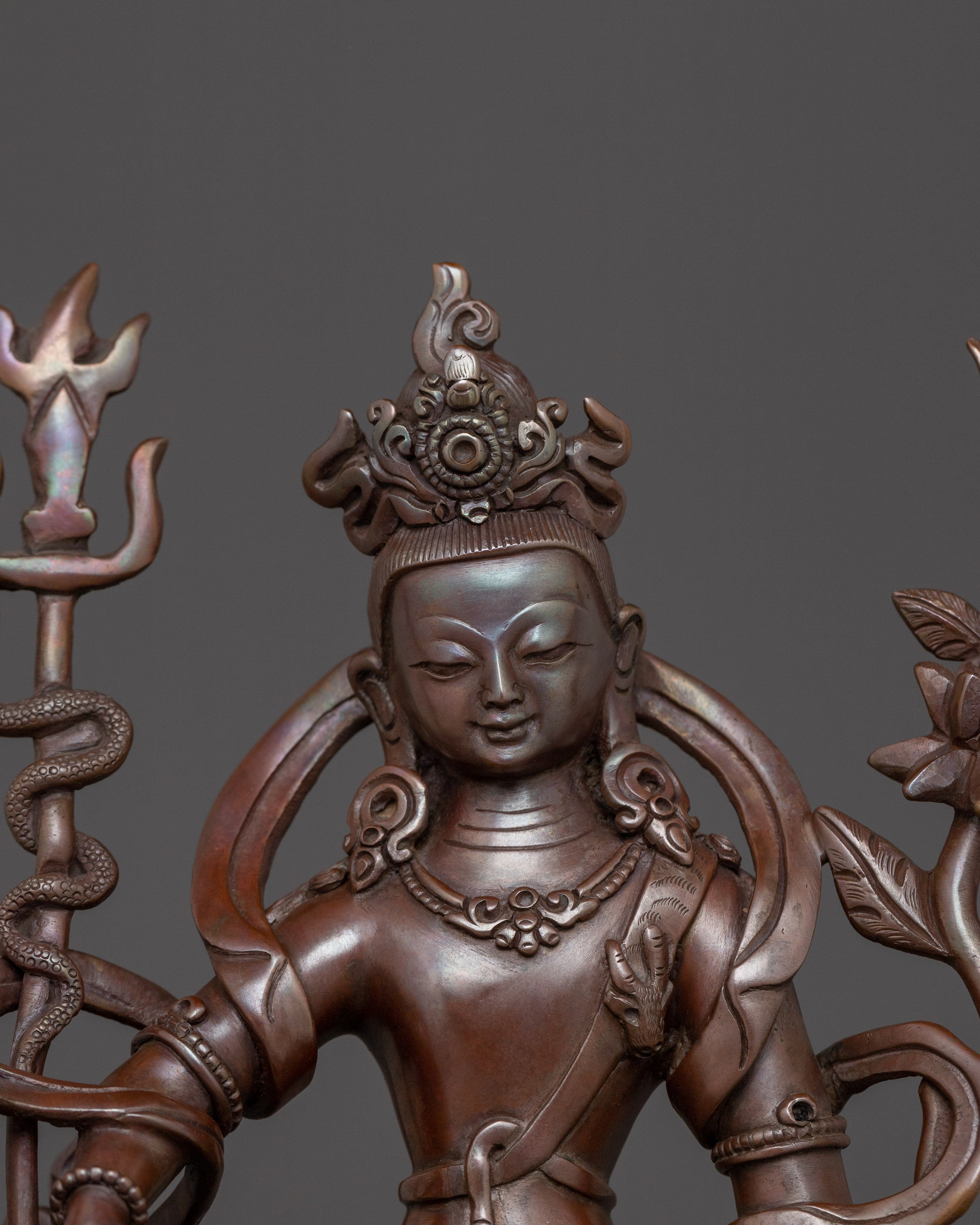 Handcrafted Tibetan Art of Simhanada Avalokiteshvara | The Bodhisattva of Compassion