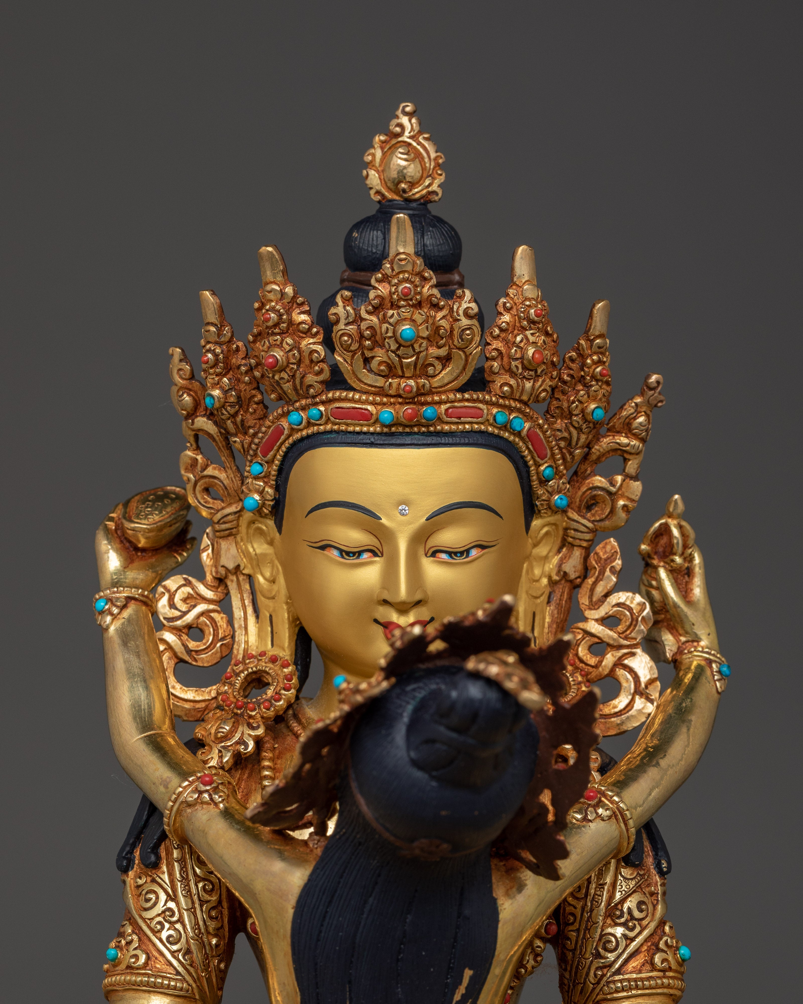 Golden Amitayus with consort | Buddha of Infinite Life