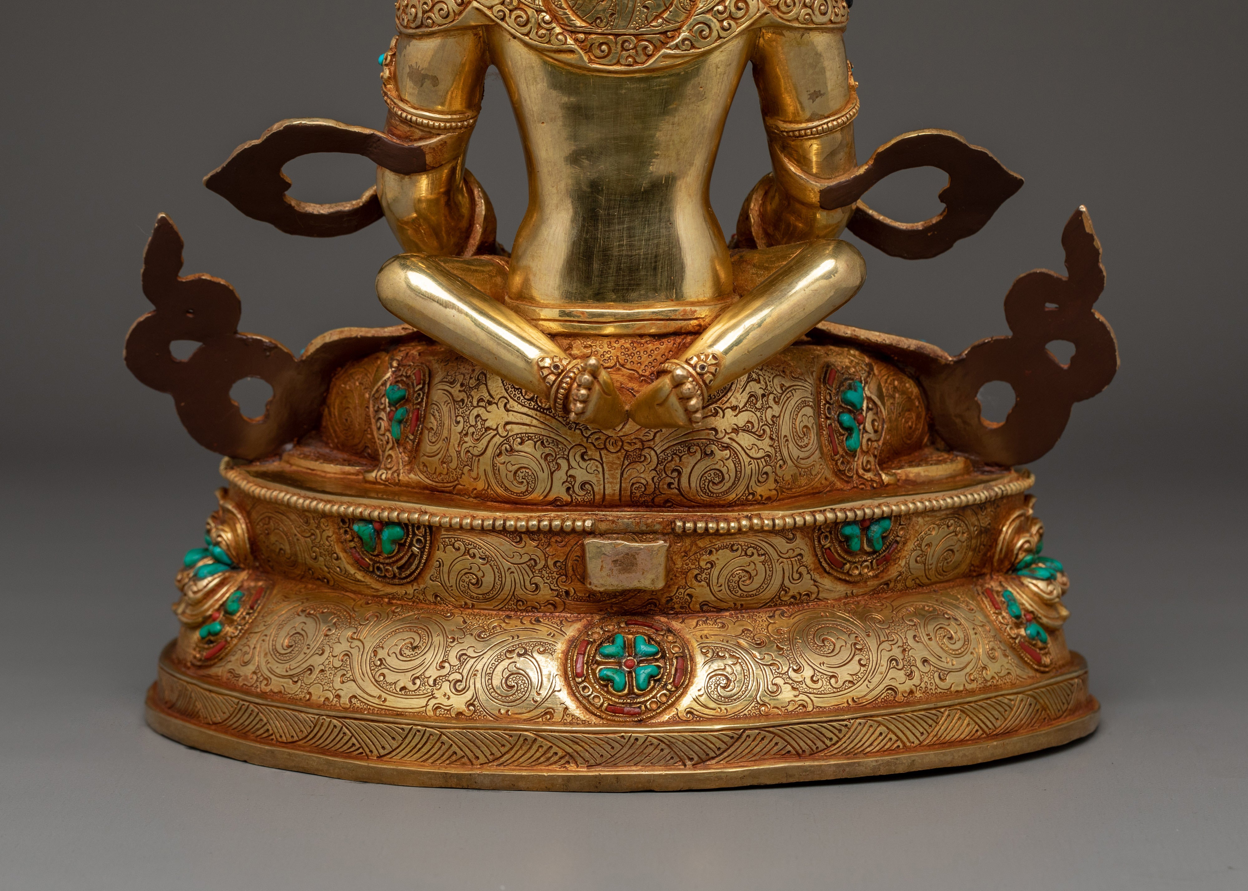Golden Amitayus with consort | Buddha of Infinite Life