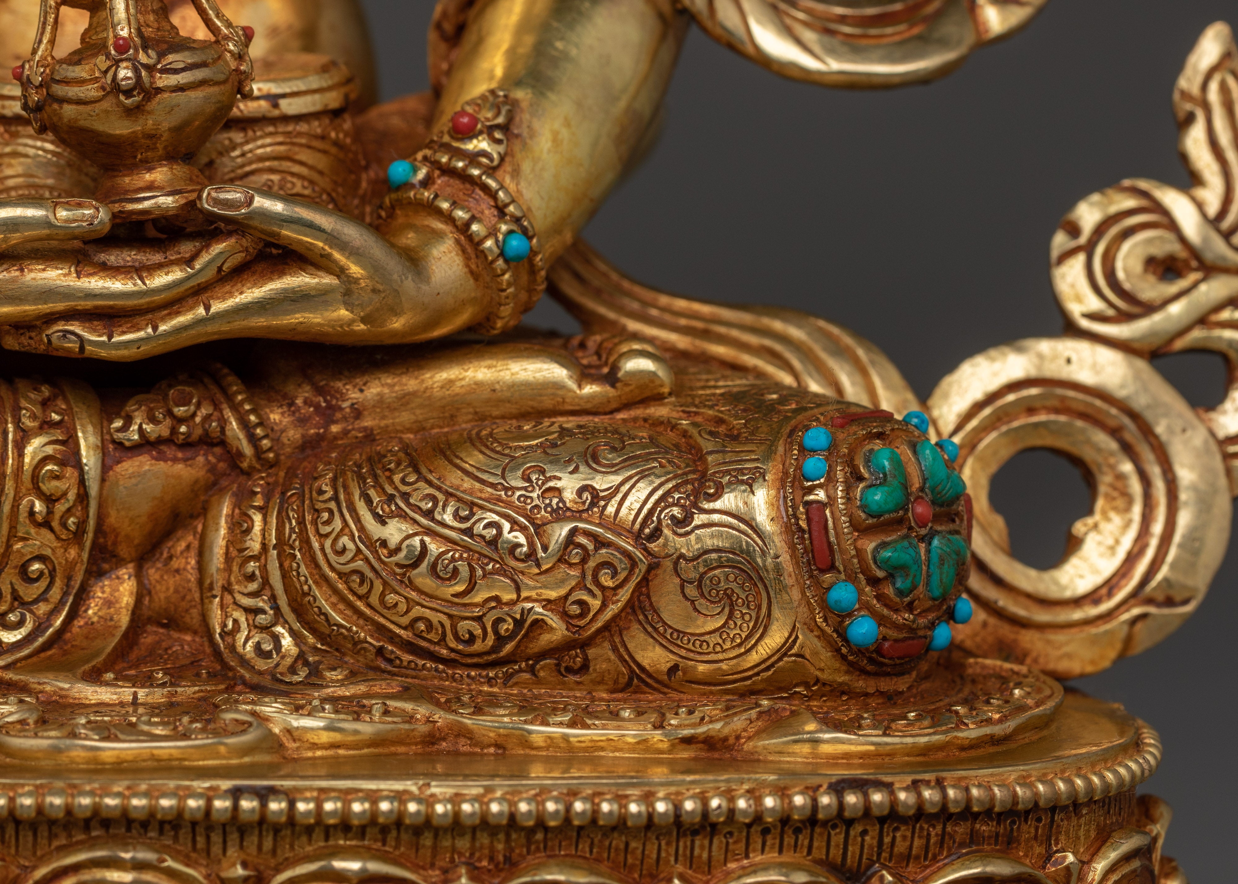 Golden Amitayus with consort | Buddha of Infinite Life