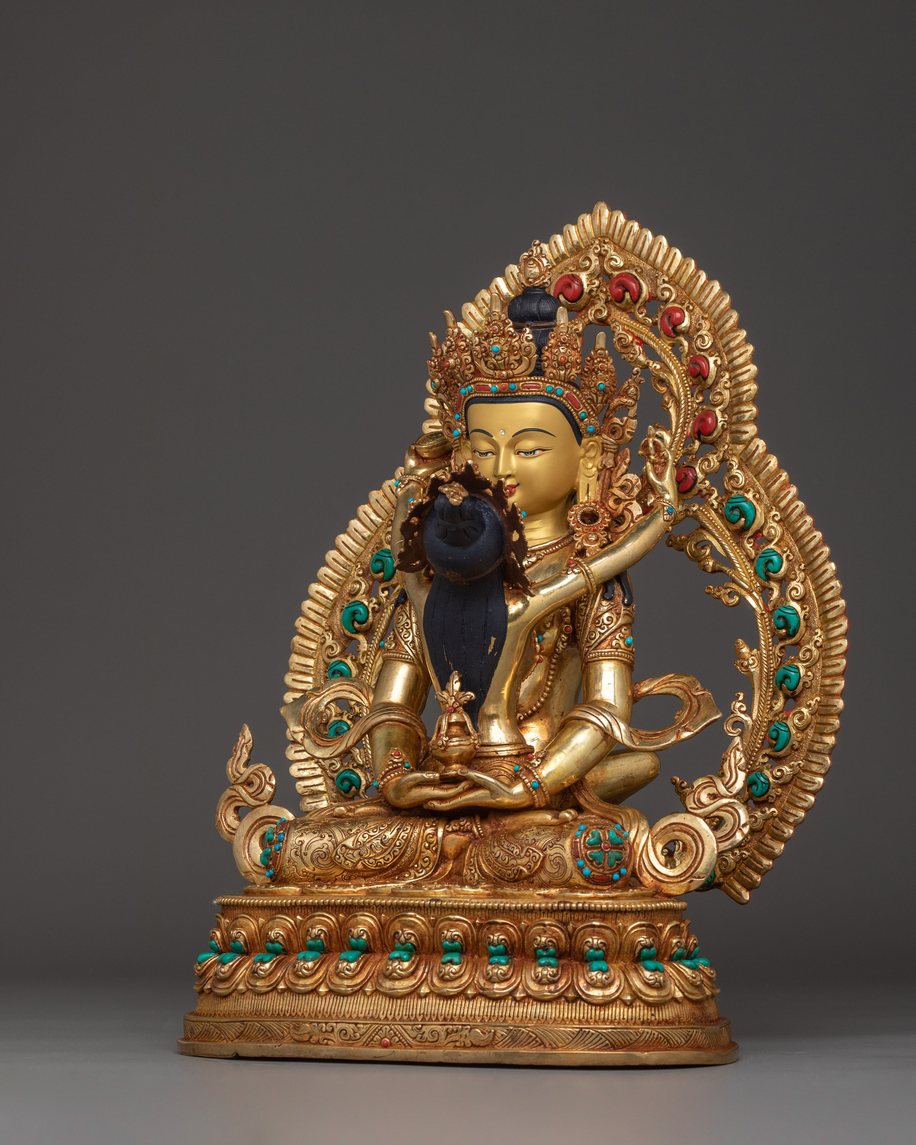Golden Amitayus with consort | Buddha of Infinite Life