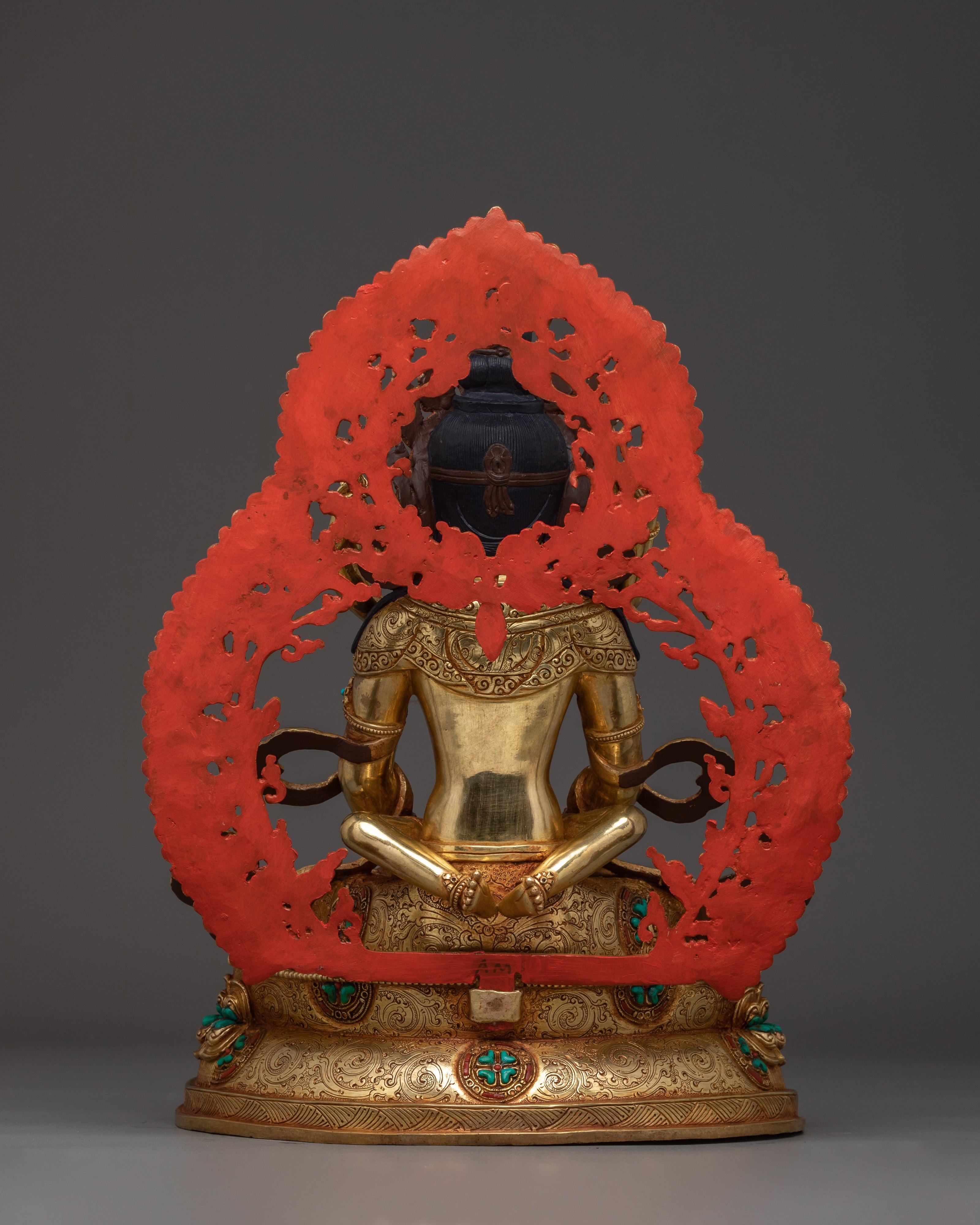 Golden Amitayus with consort | Buddha of Infinite Life