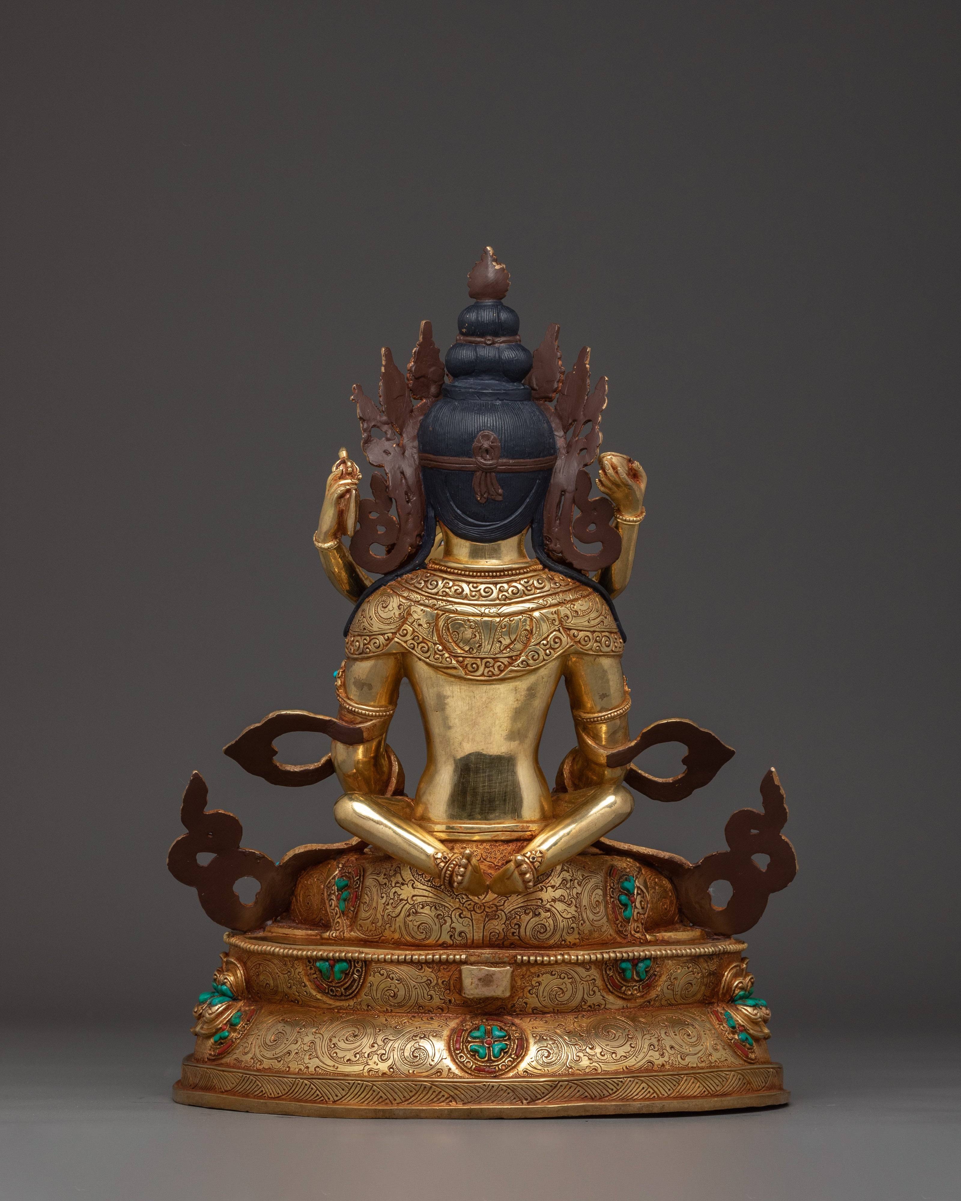 Golden Amitayus with consort | Buddha of Infinite Life