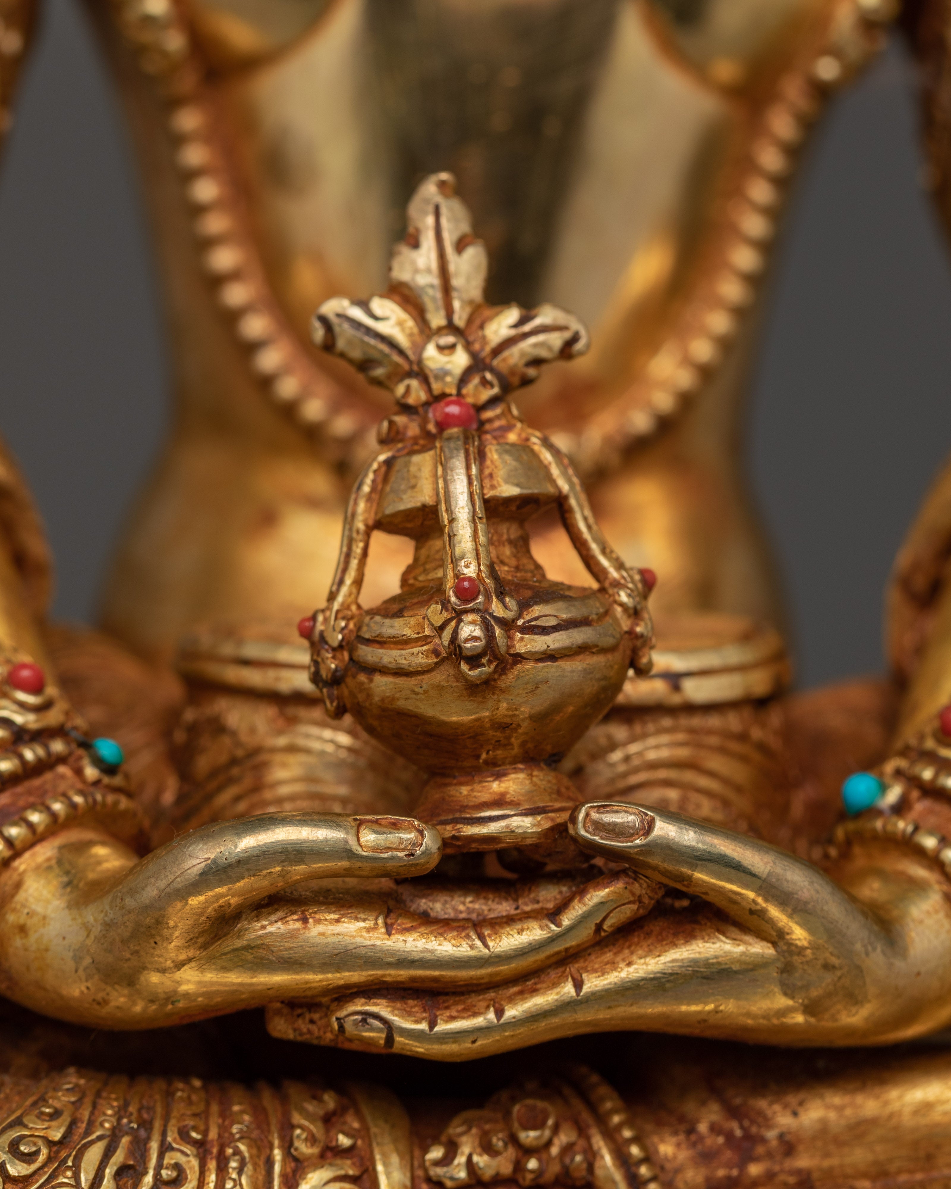 Golden Amitayus with consort | Buddha of Infinite Life